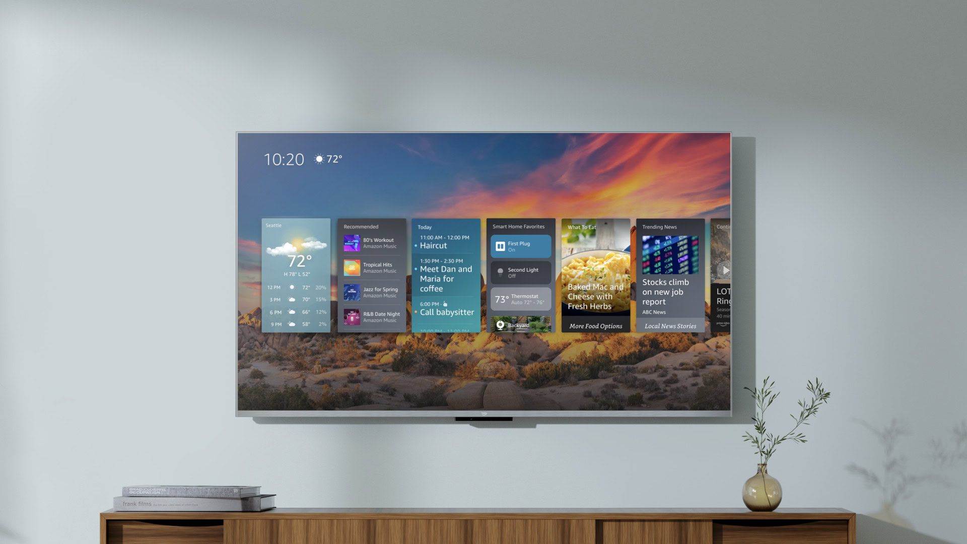 Informações Widgets no Amazon Fire TV Omni Qled