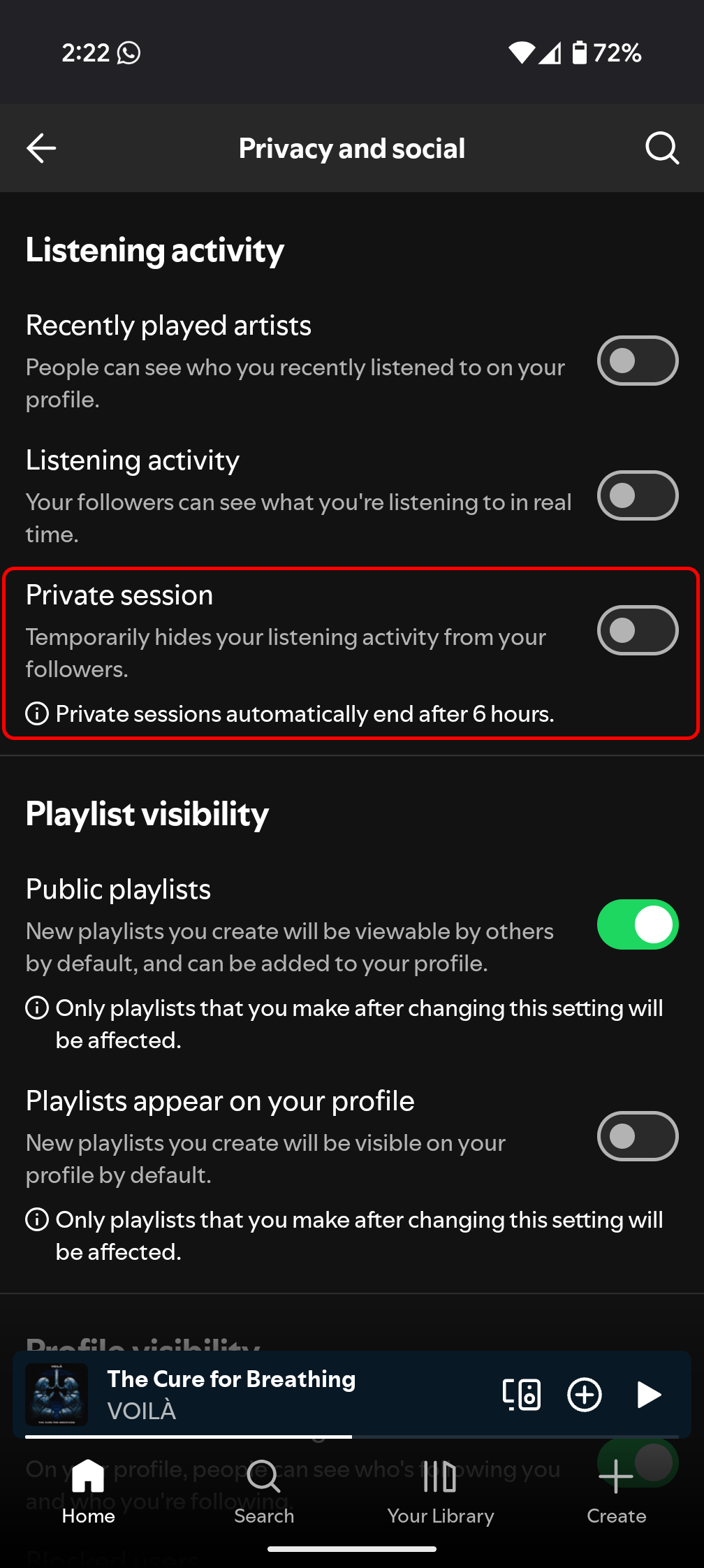 Spotify Sessão Privada