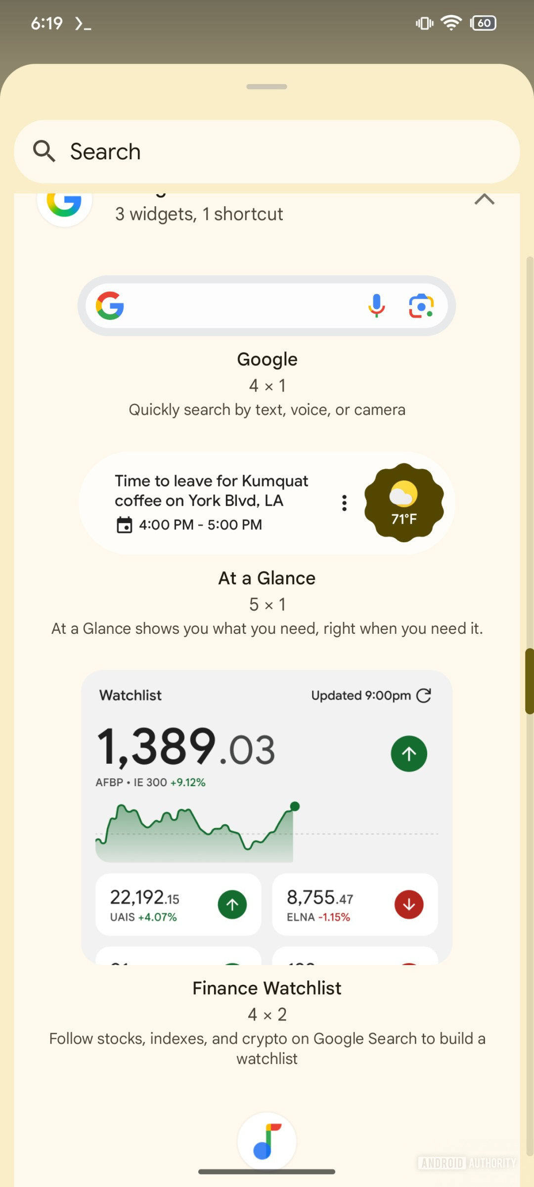 Rotinas widget new1