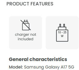 Samsung Galaxy A17 5G sem carregador 1