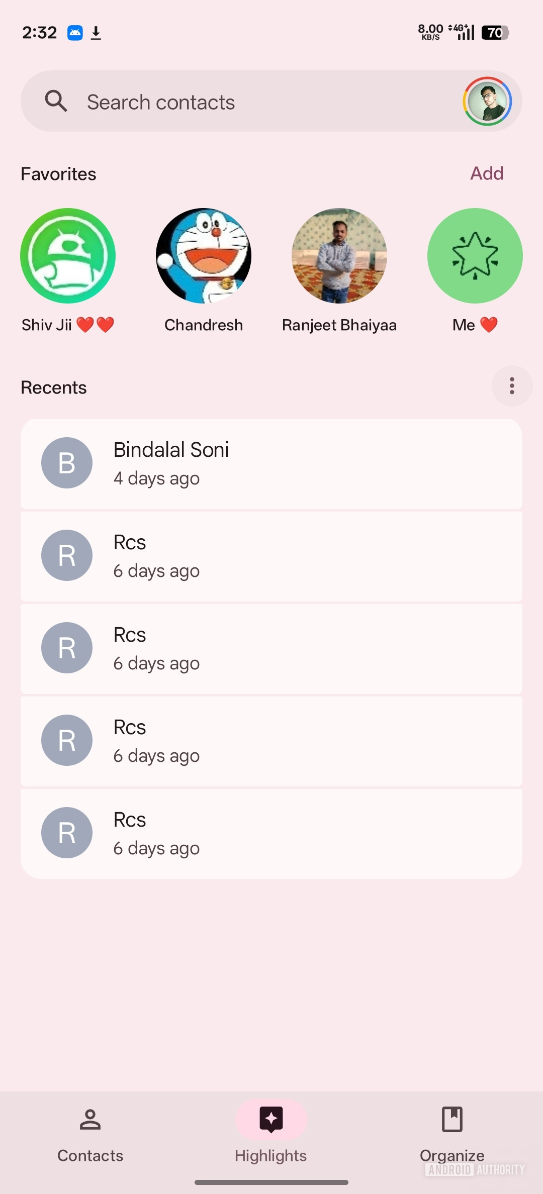 Google contatos novos com material 3 expressivo (1)