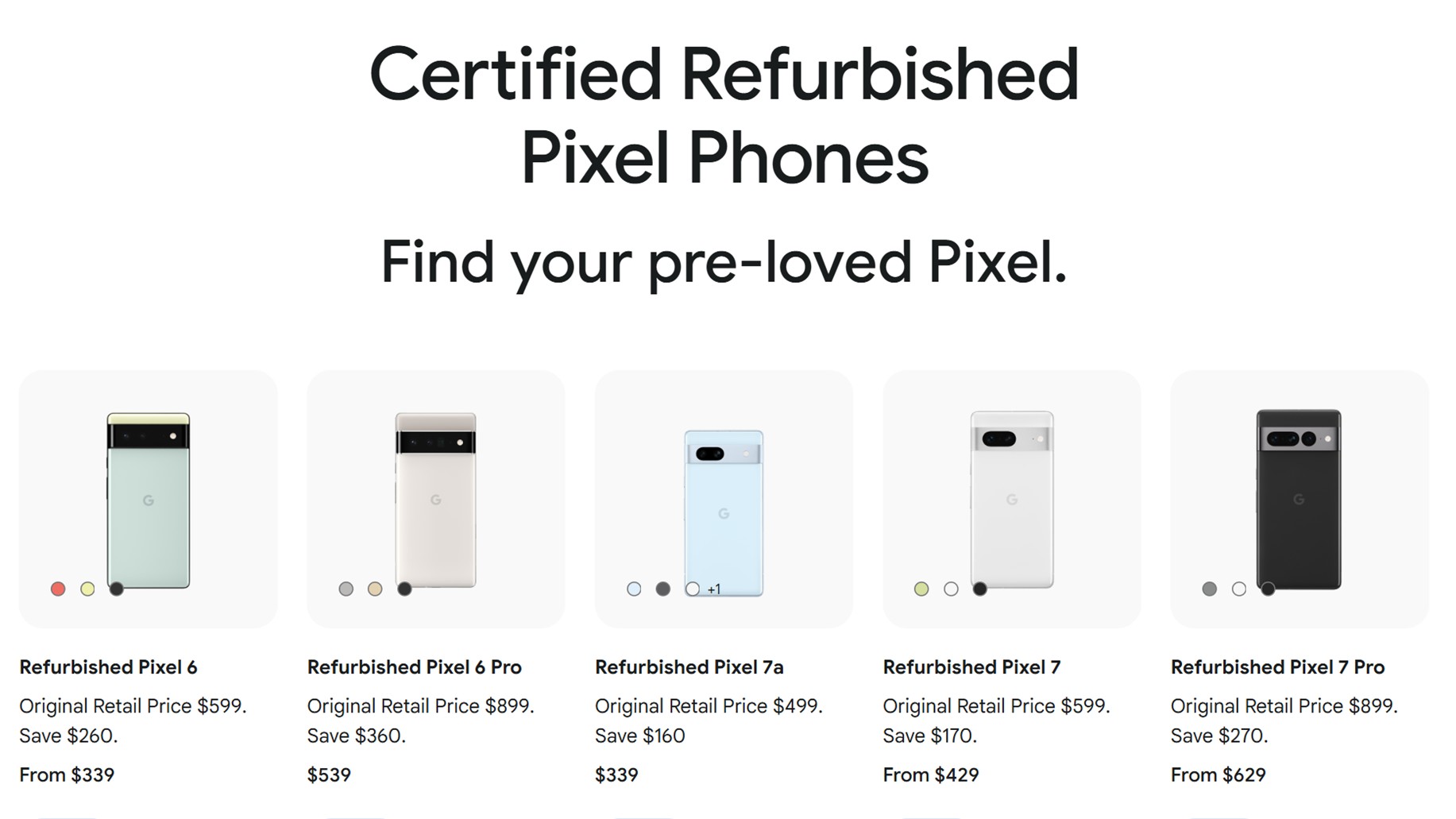 Google Store Reformou nenhum pixel 6a Google Store Reformou nenhum pixel 6a