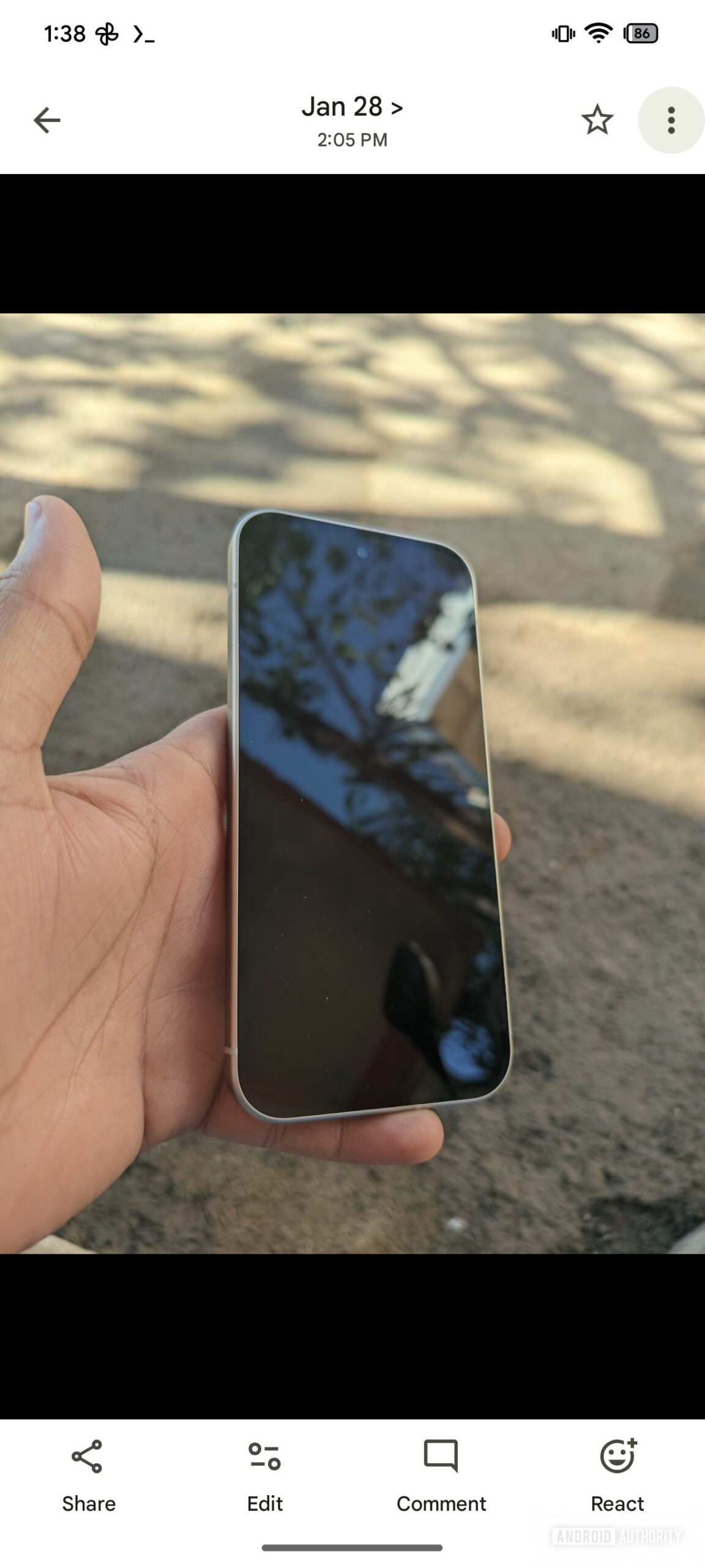 Google Photos Album compartilhado New React Button