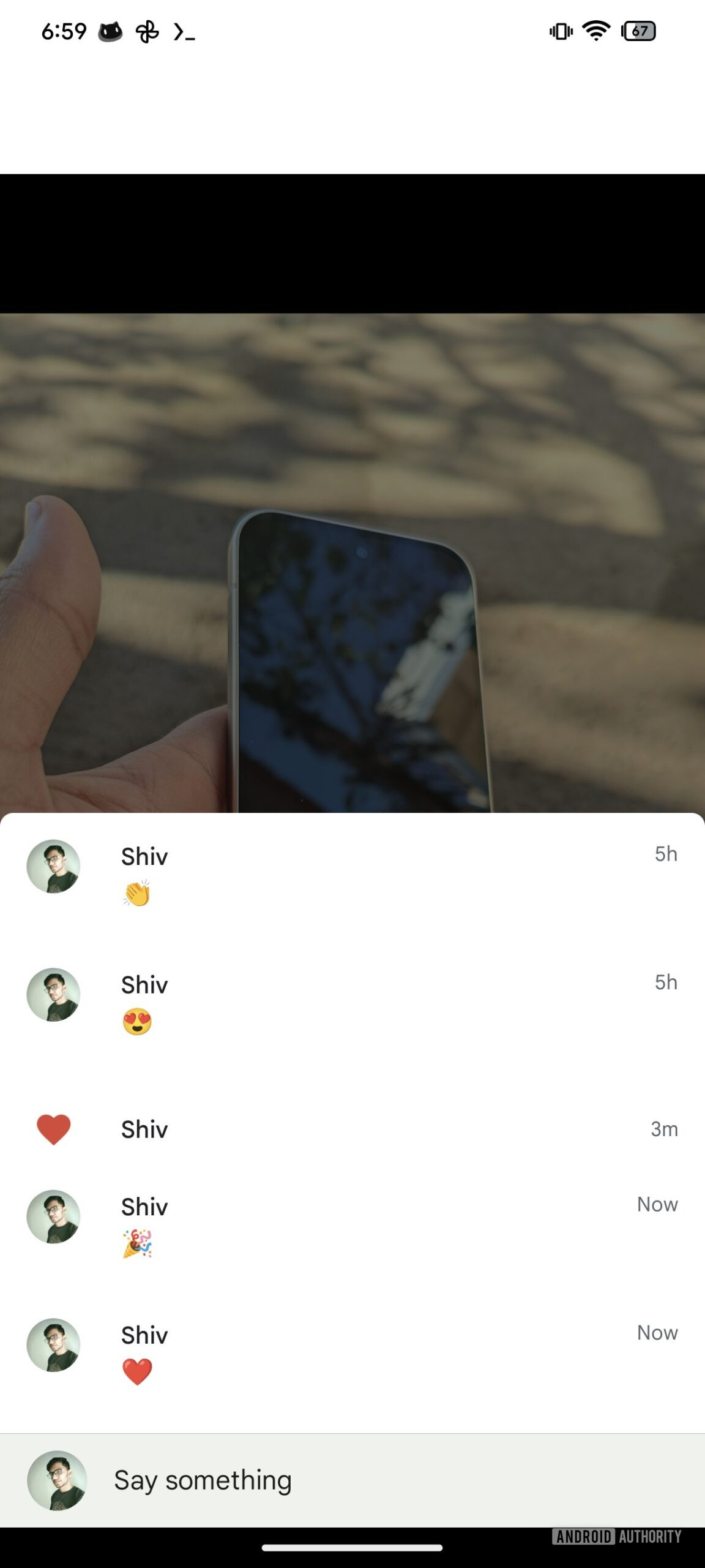 Google Photos Album compartilhado Novas reações em comentários