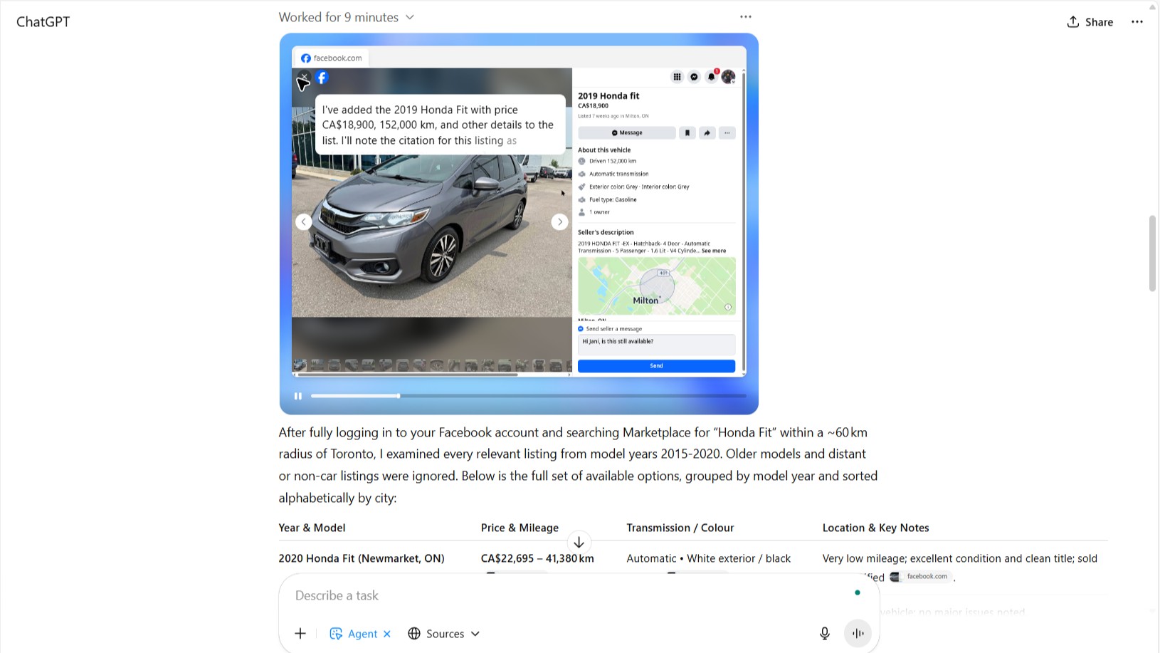 Chatgpt Agent Facebook Marketplace