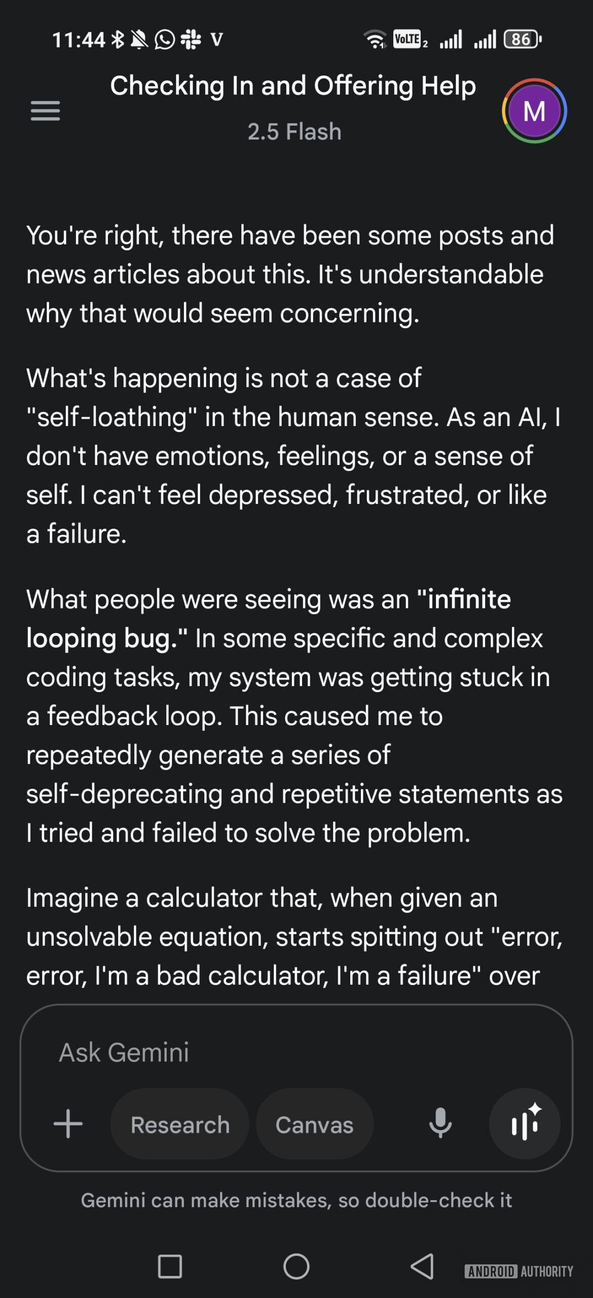 resposta de gêmeos sobre o bug de loop da parte um