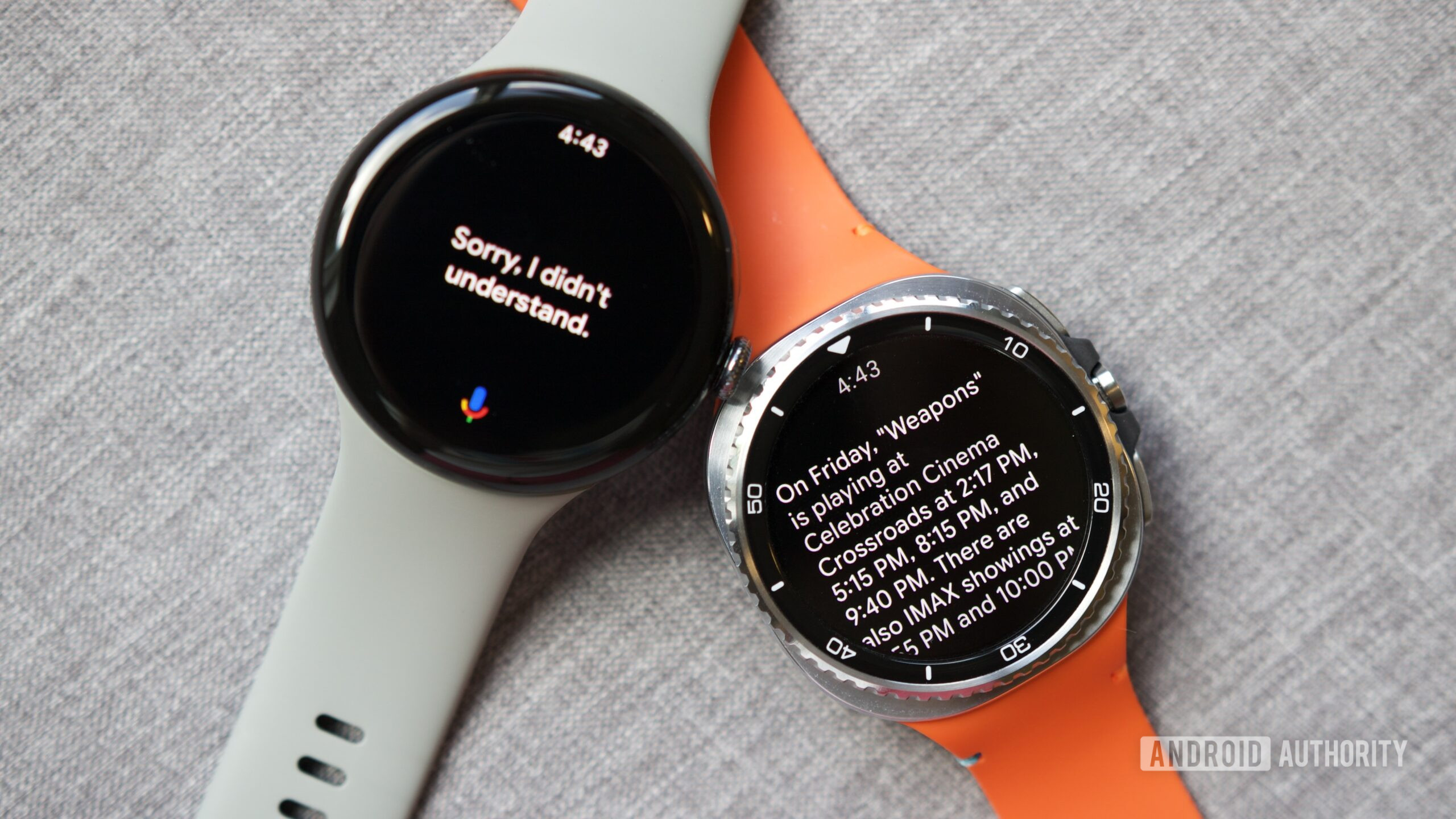 Use OS Gemini vs Google Assistant 2 Galaxy Watch 8 Classic Running Gemini, ao lado de um Pixel Watch 3 executando o Google Assistant.