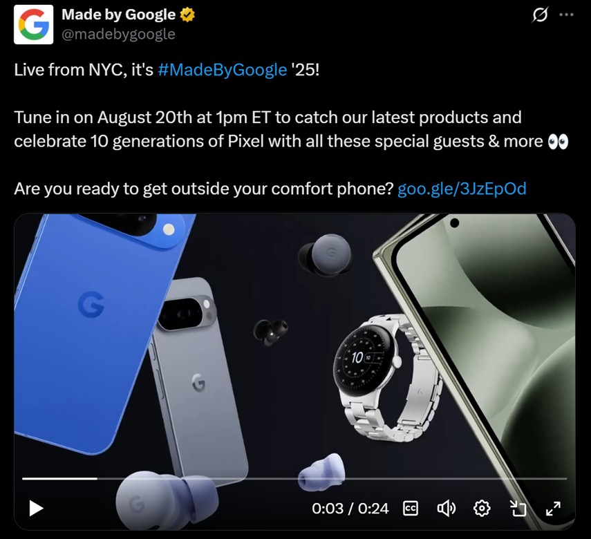 Feito pelo Google Celebrity Reveal Video em X Feito pelo Google Celebrity Reveal Video em X