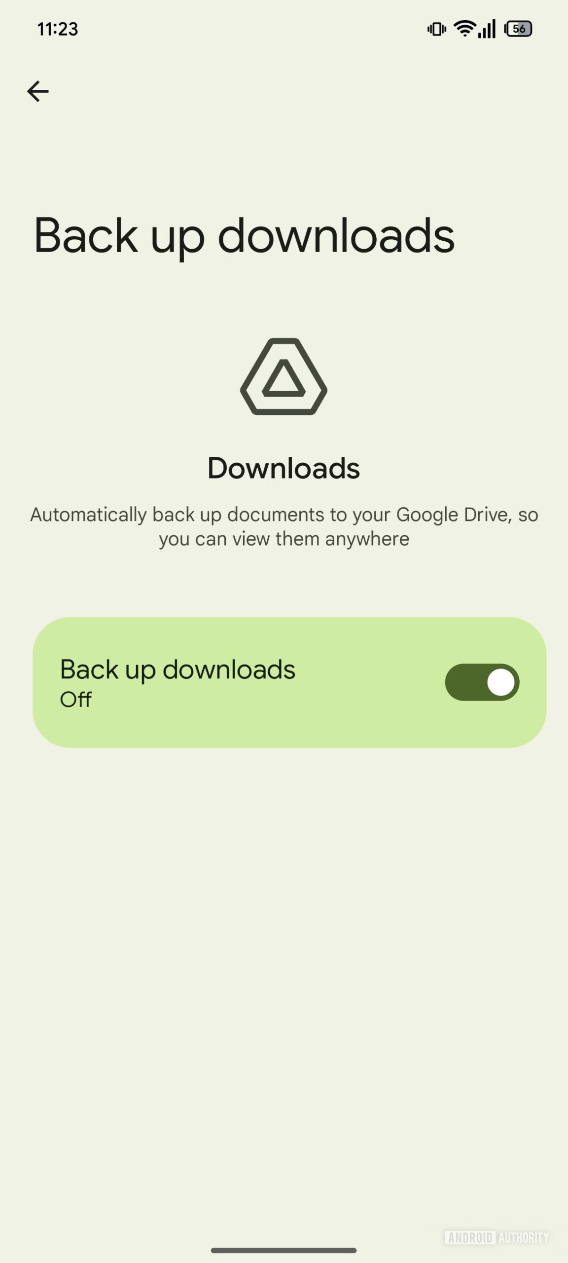 Downloads de backup do Android 2