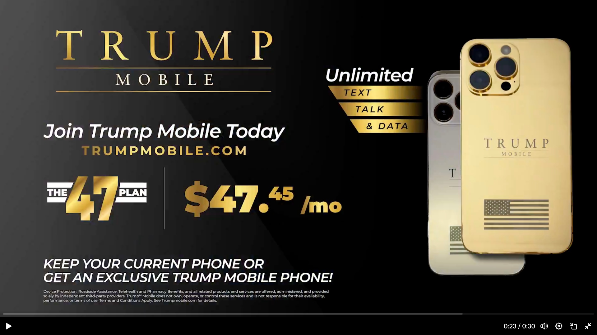 Trump Mobile Gold iPhone