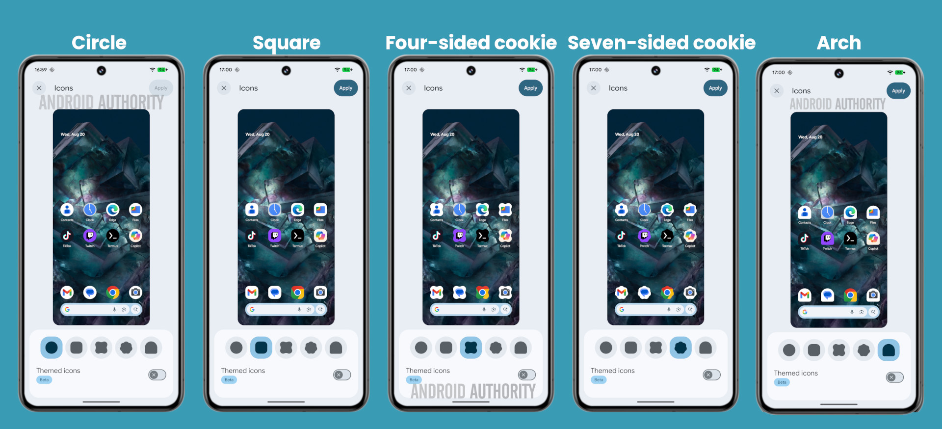 Formas de ícones para pixels em agosto de 2025 Android Canary Release Formas de ícones para pixels em agosto de 2025 Android Canary Release