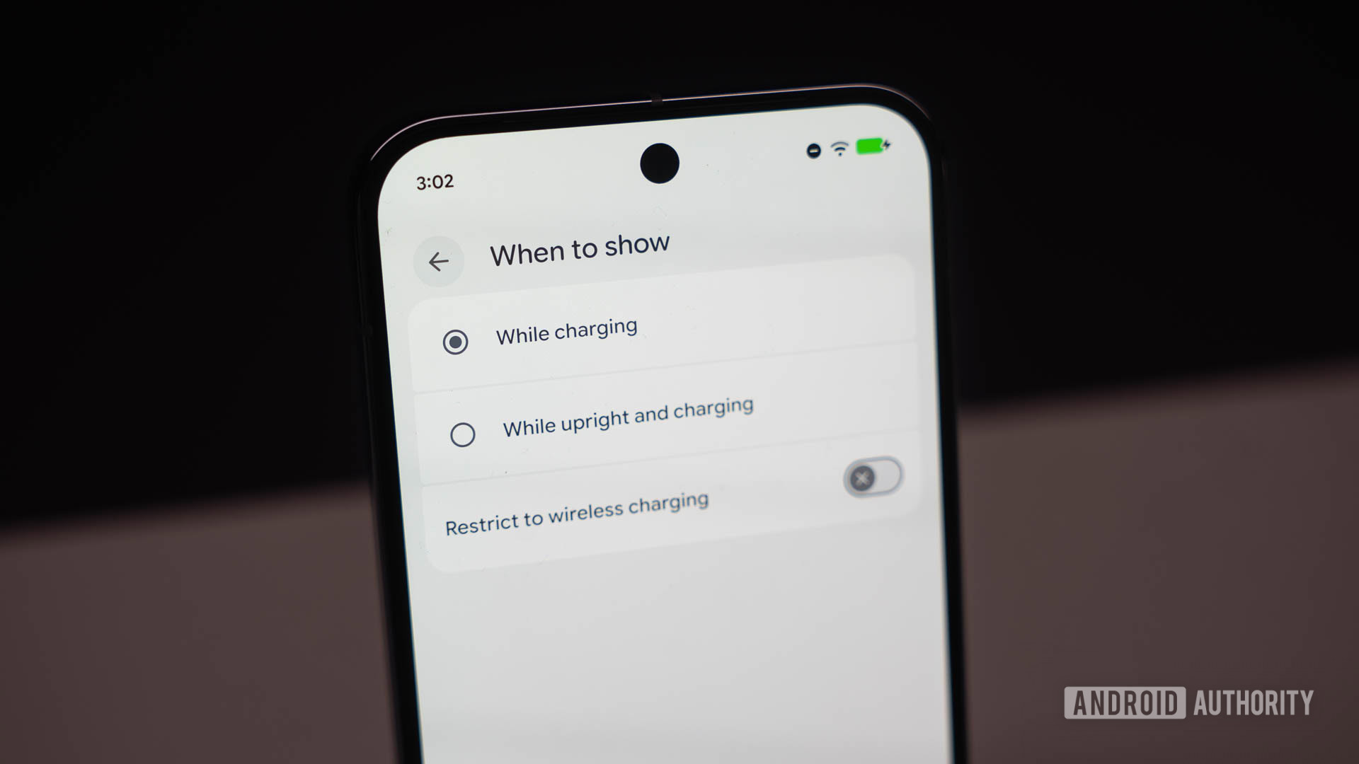 Google Pixel Screensaver Wireless Charging Configuração