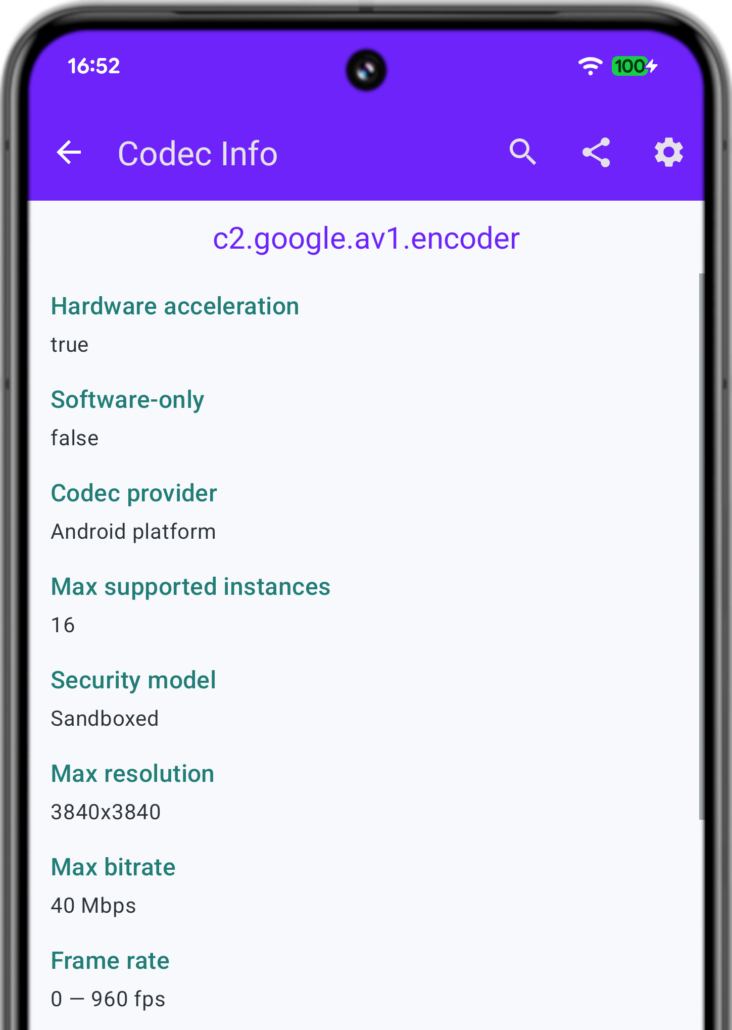 Encoder de hardware do Google AV1 no Pixel 8 Pro