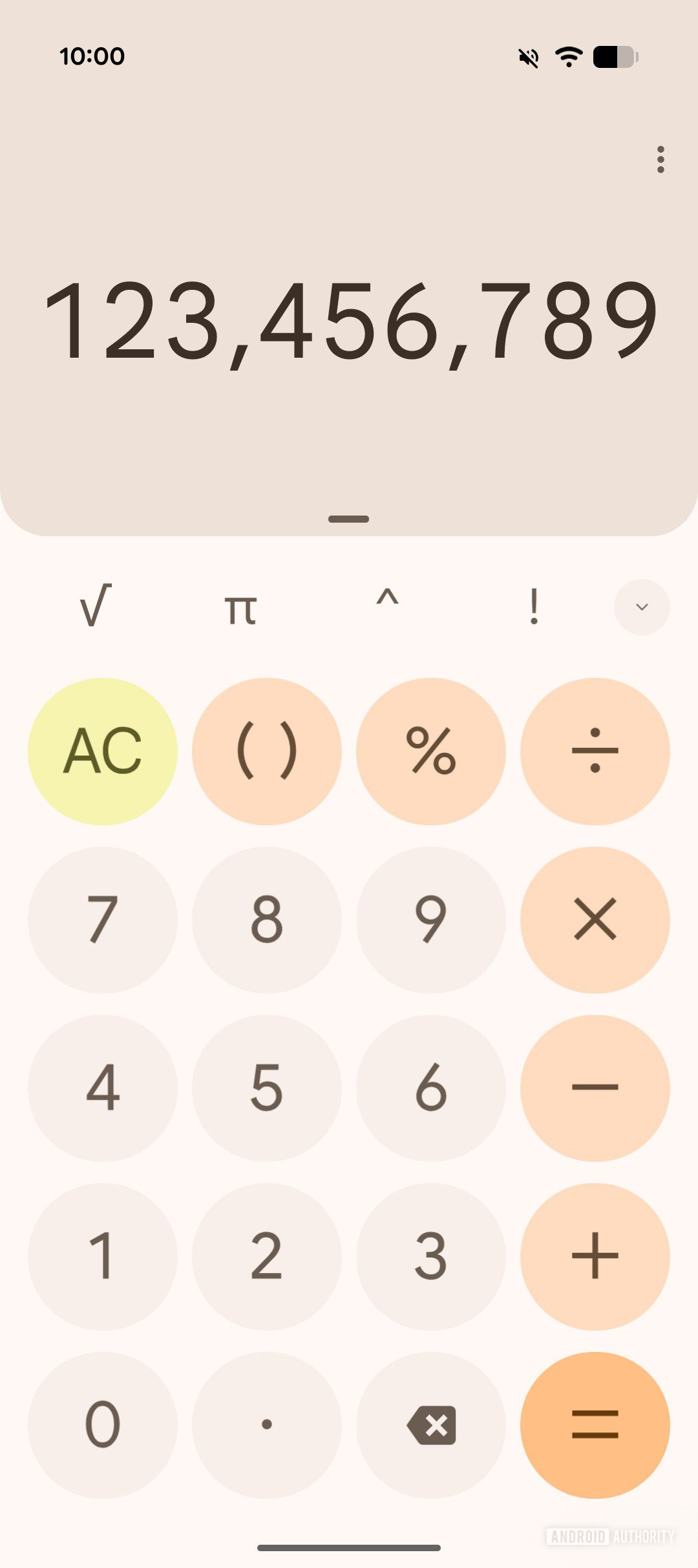 Luz de design antigo da calculadora do Google