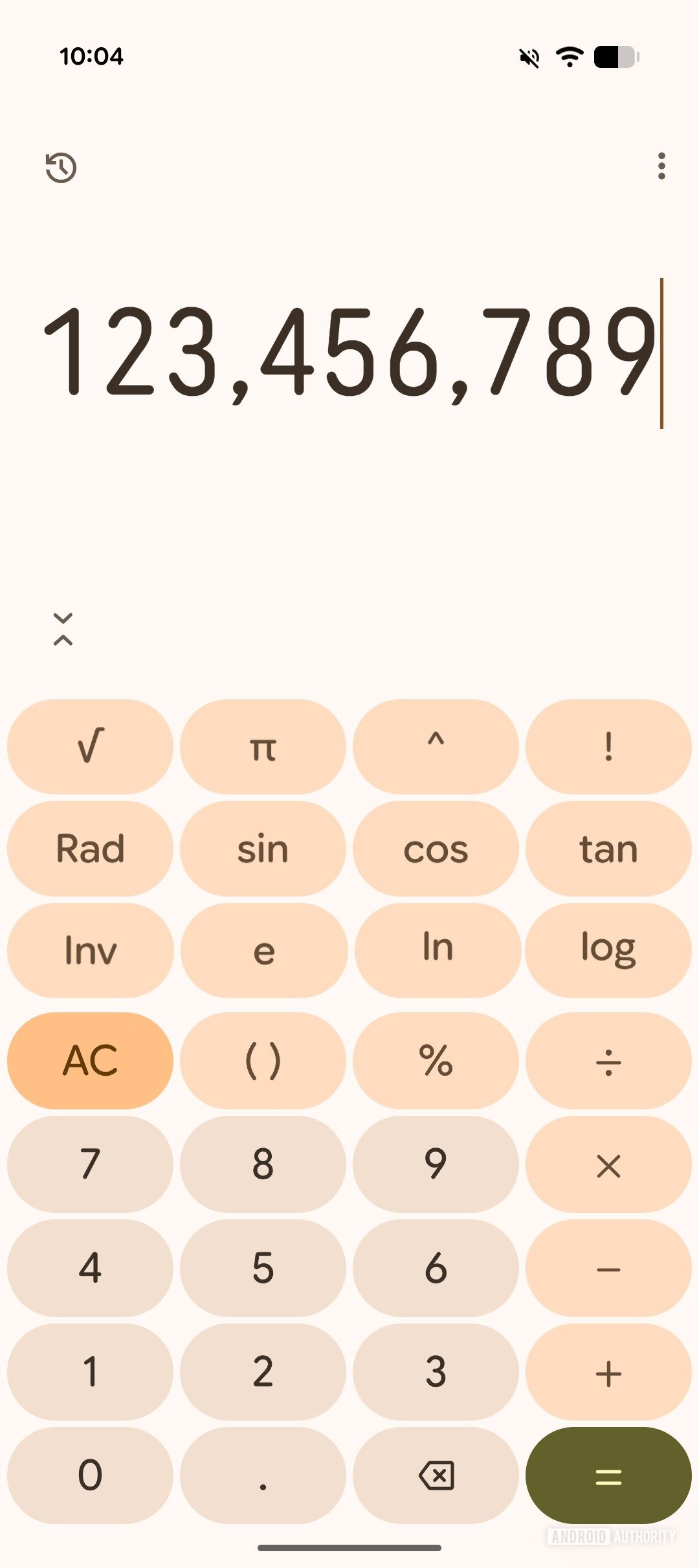 Calculadora do Google Novo Design Controles Científicos