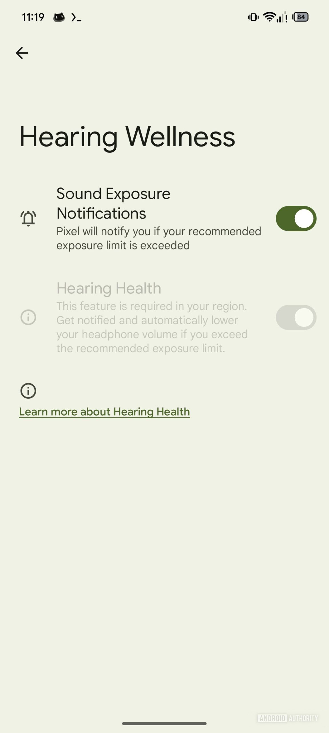 Google Android 15 Audição de bem -estar