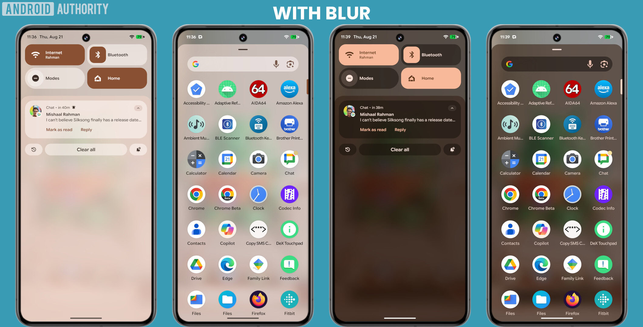 Material 3 UI expressiva em pixels com borlão de fundo