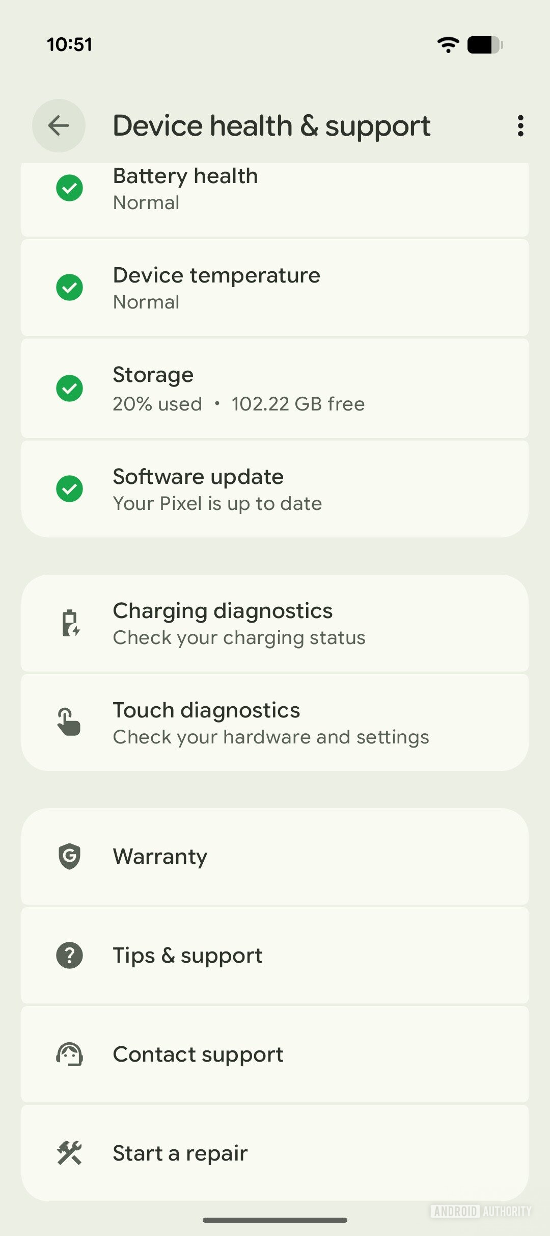 Google Pixel Solução de problemas de saúde e suporte 2