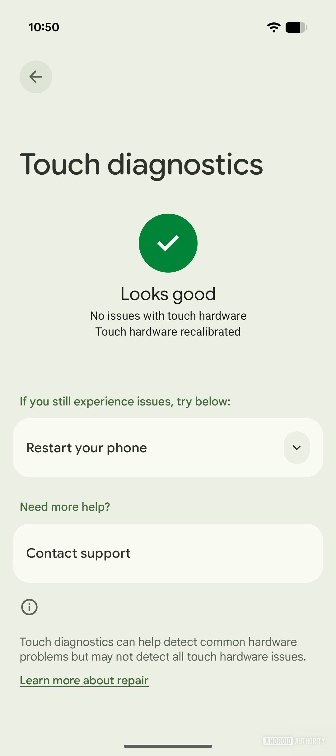 Google Pixel Solução de problemas de saúde e suporta diagnósticos de toque