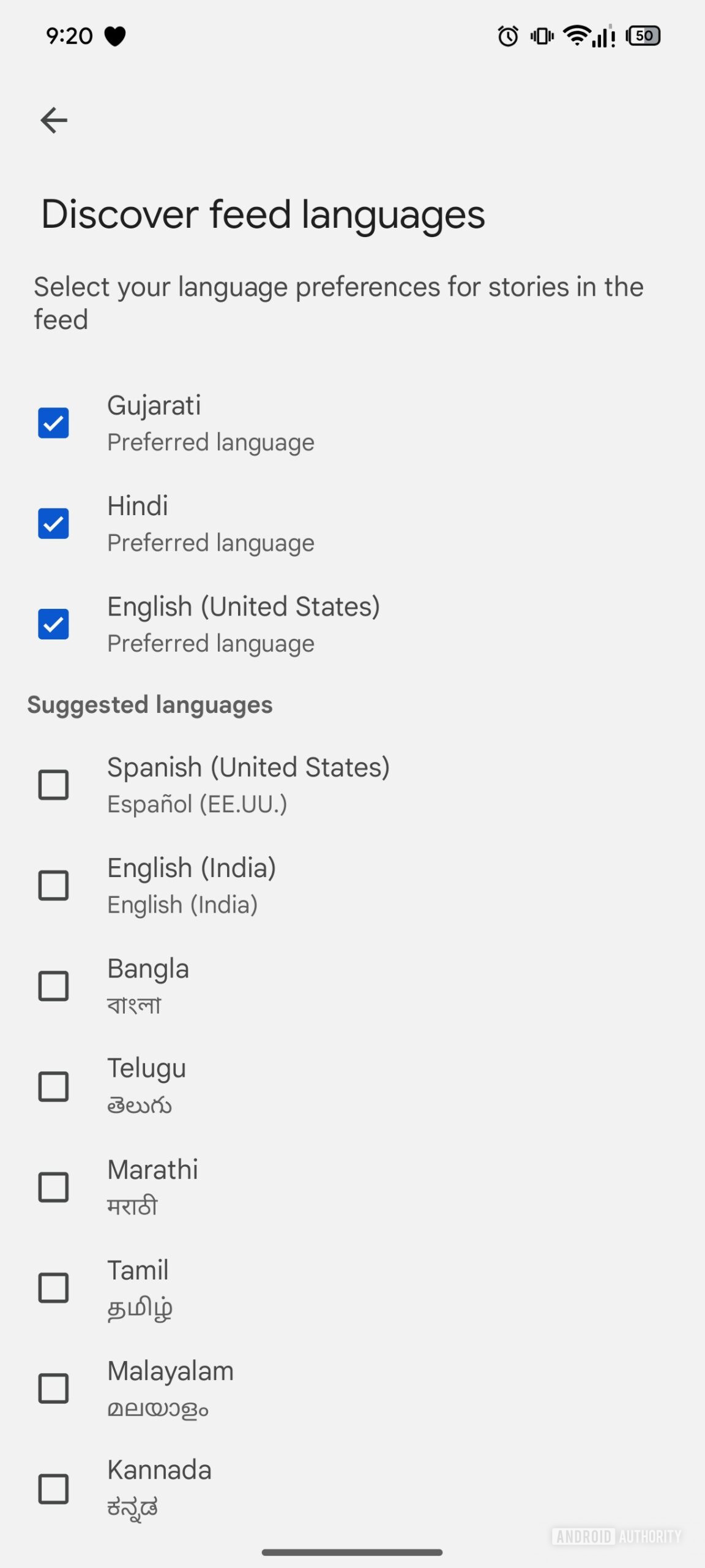 Google Discover Feed Multiple Language Personalização