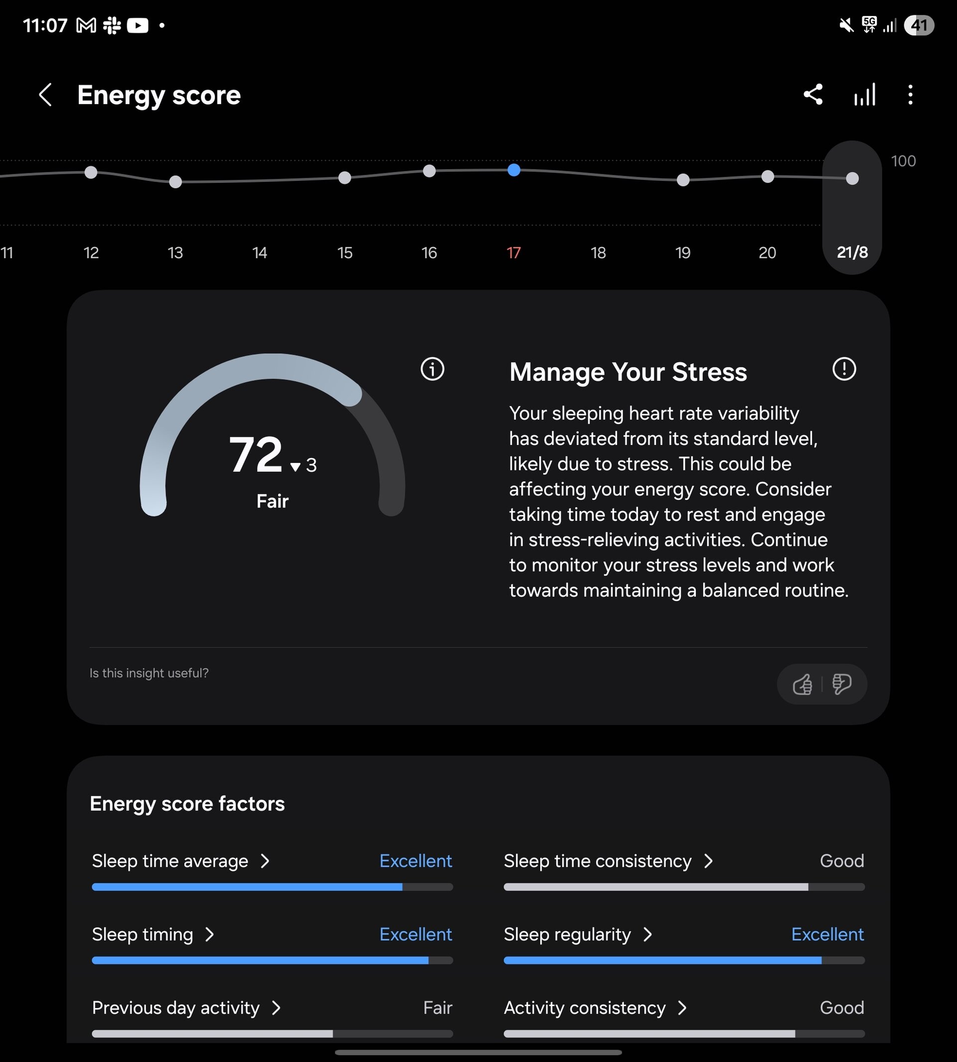 Galaxy Watch 8 Energy Score Galaxy Watch 8 Energy Score