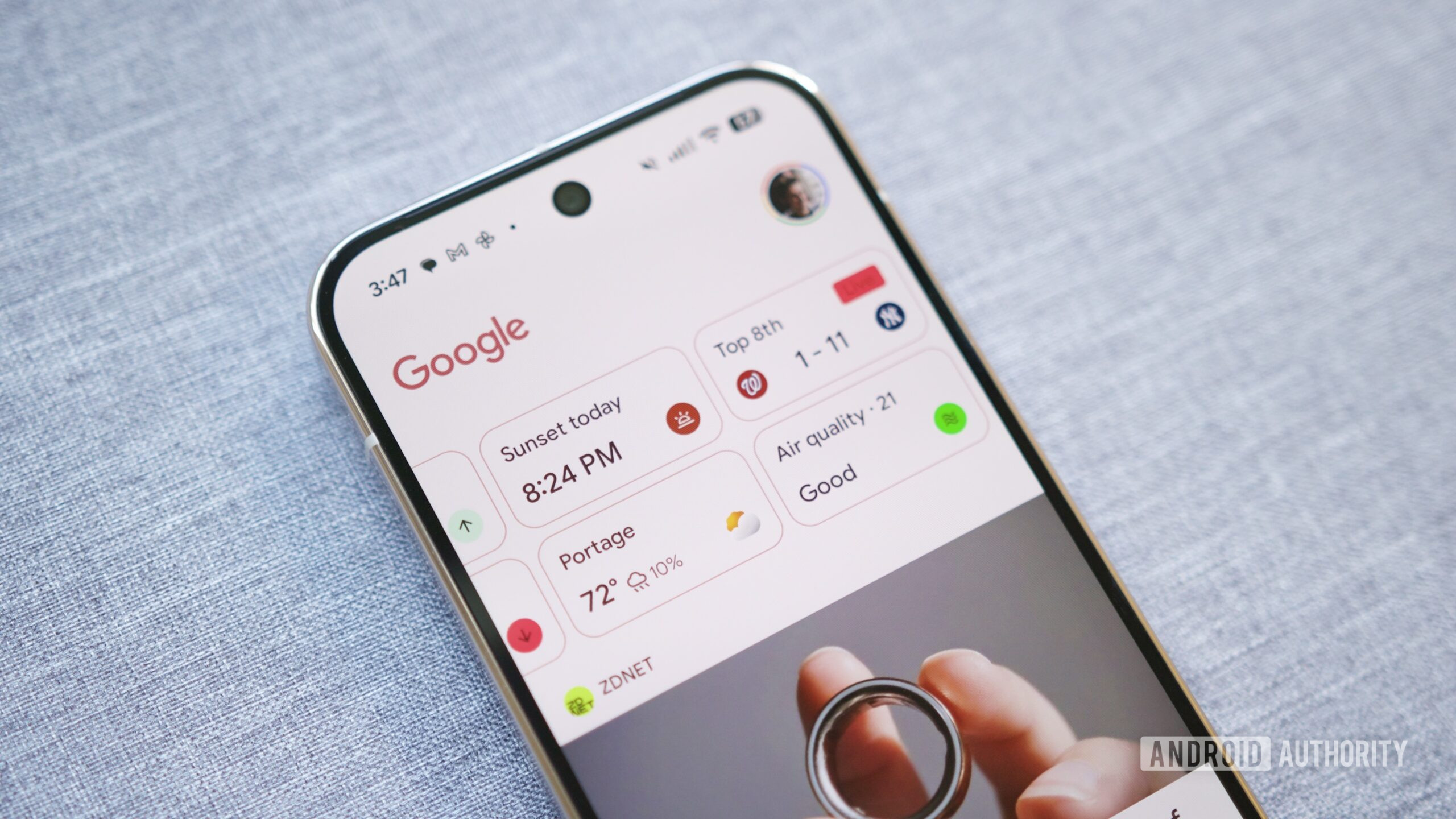 Google Discover Sports Scores Weather 2 Google Discover, mostrando informações como clima, pontuações esportivas e muito mais.