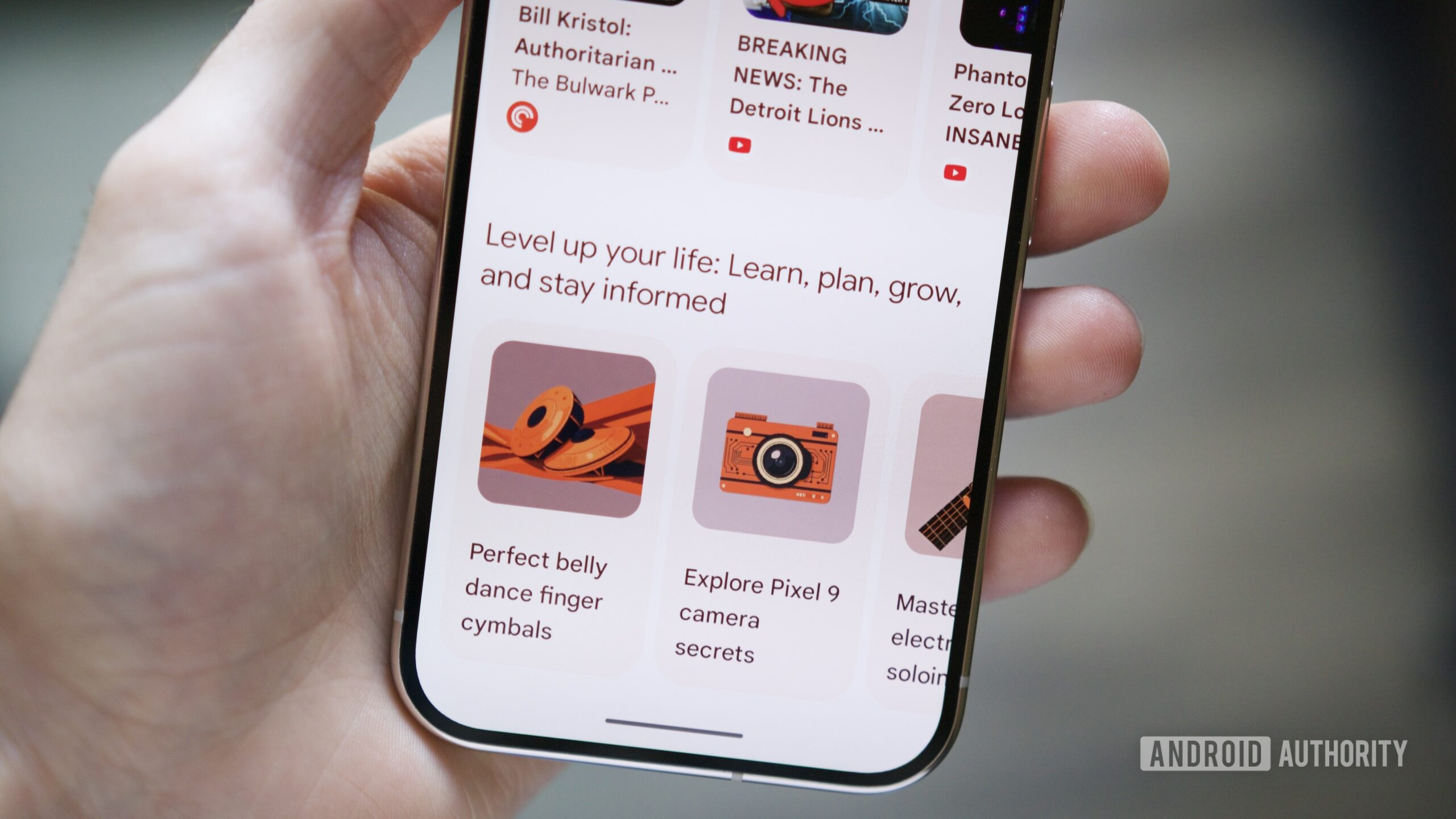 Google Pixel 10 Pro Daily Hub tópicos Tópicos de interesse no recurso Daily Hub do Google.