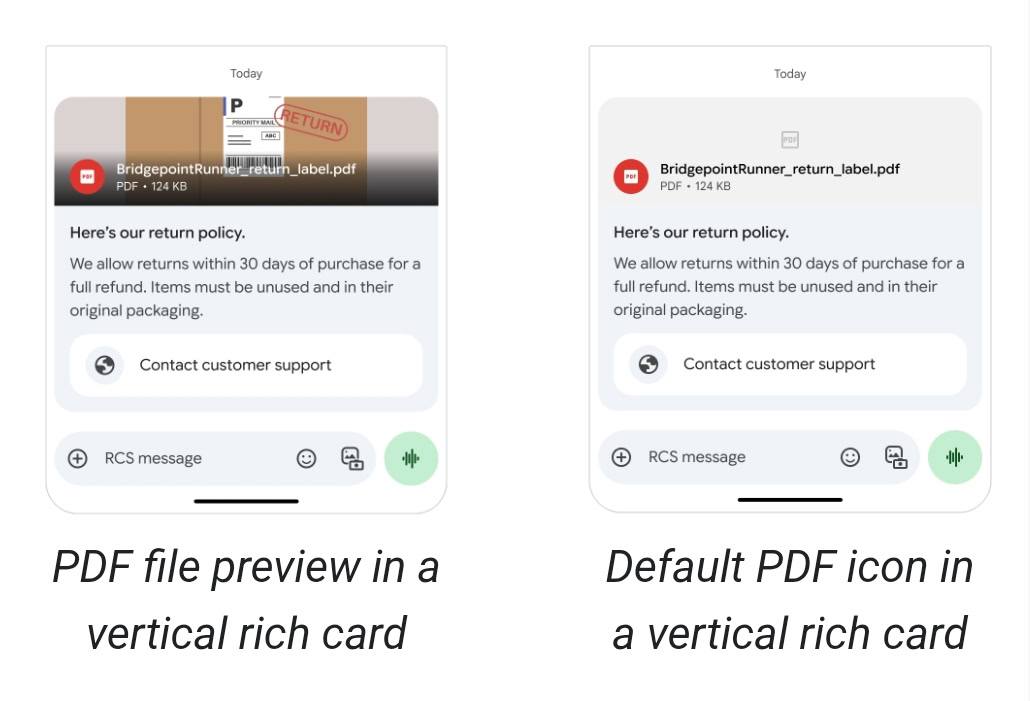 Mensagens do Google Rich Card PDF Visualizar Mensagens do Google Rich Card PDF Visualizar