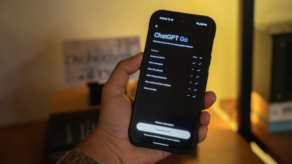 Depois de testar chatgpt go, não posso voltar para a versão gratuita