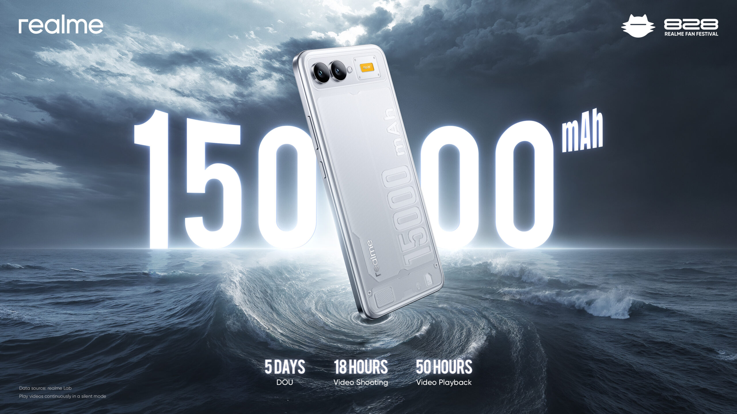 Telefone conceitual de bateria realME 15000mAh Telefone conceitual de bateria realME 15000mAh