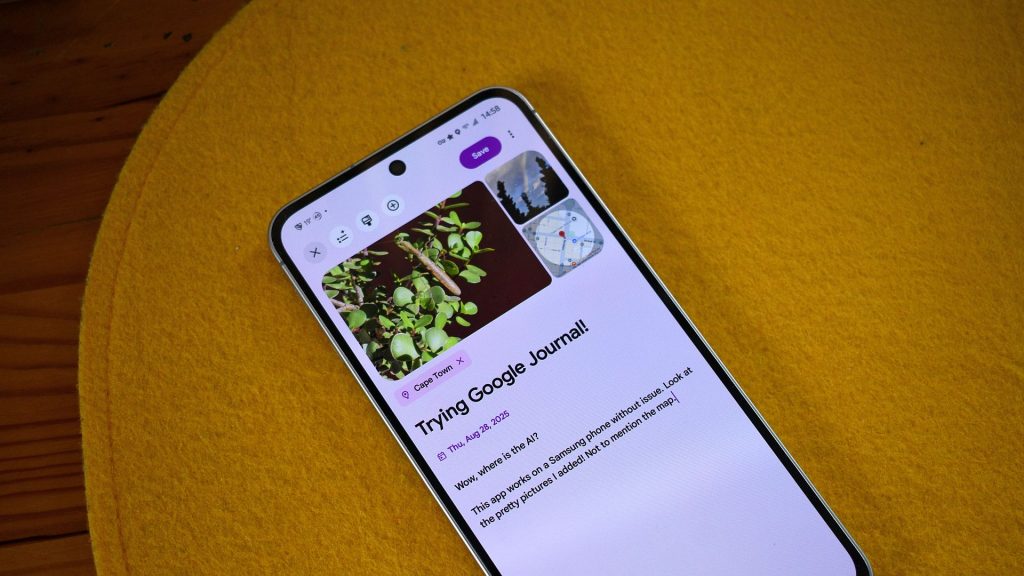 Eu instalei o Google Journal no meu Samsung, e você também deveria