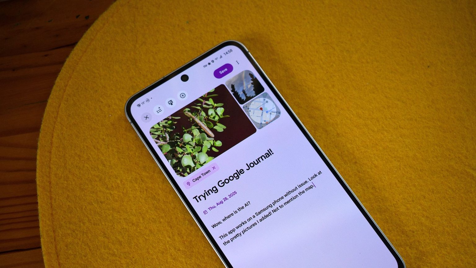 Eu instalei o Google Journal no meu Samsung, e você também deveria