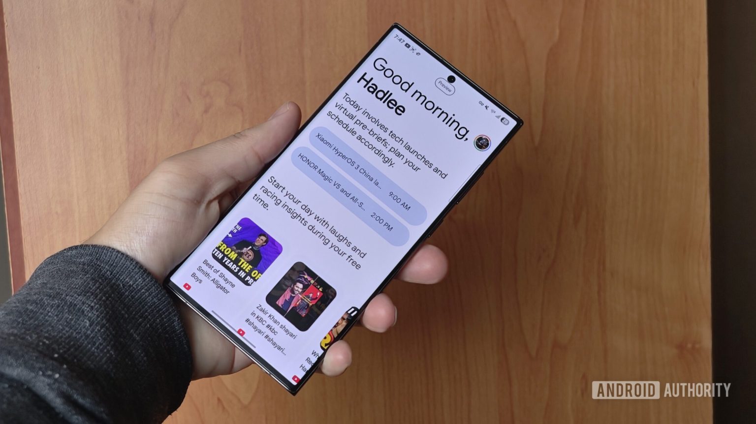 Eu instalei o hub diário do Pixel 10 em um telefone Samsung, e aqui está a prova