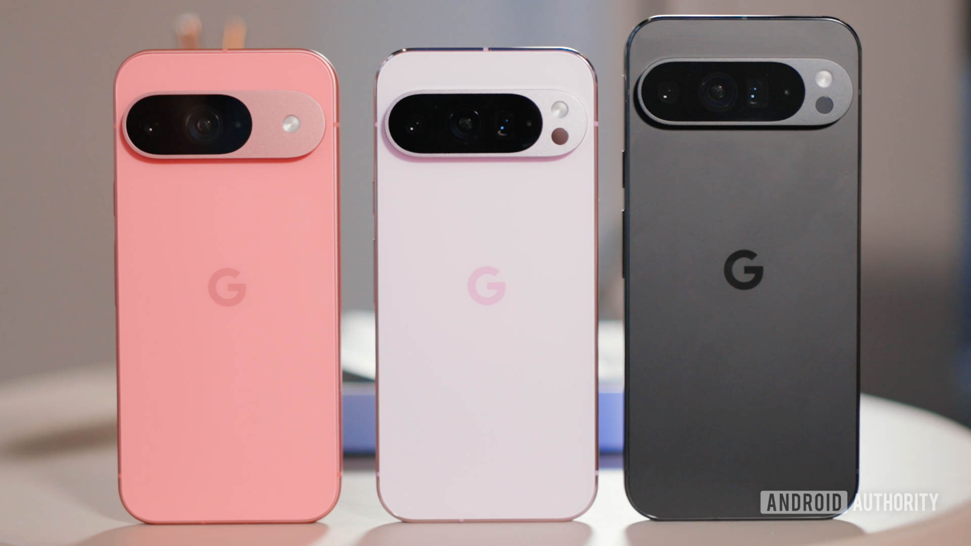 Google Pixel 9 Cores da série lado a lado