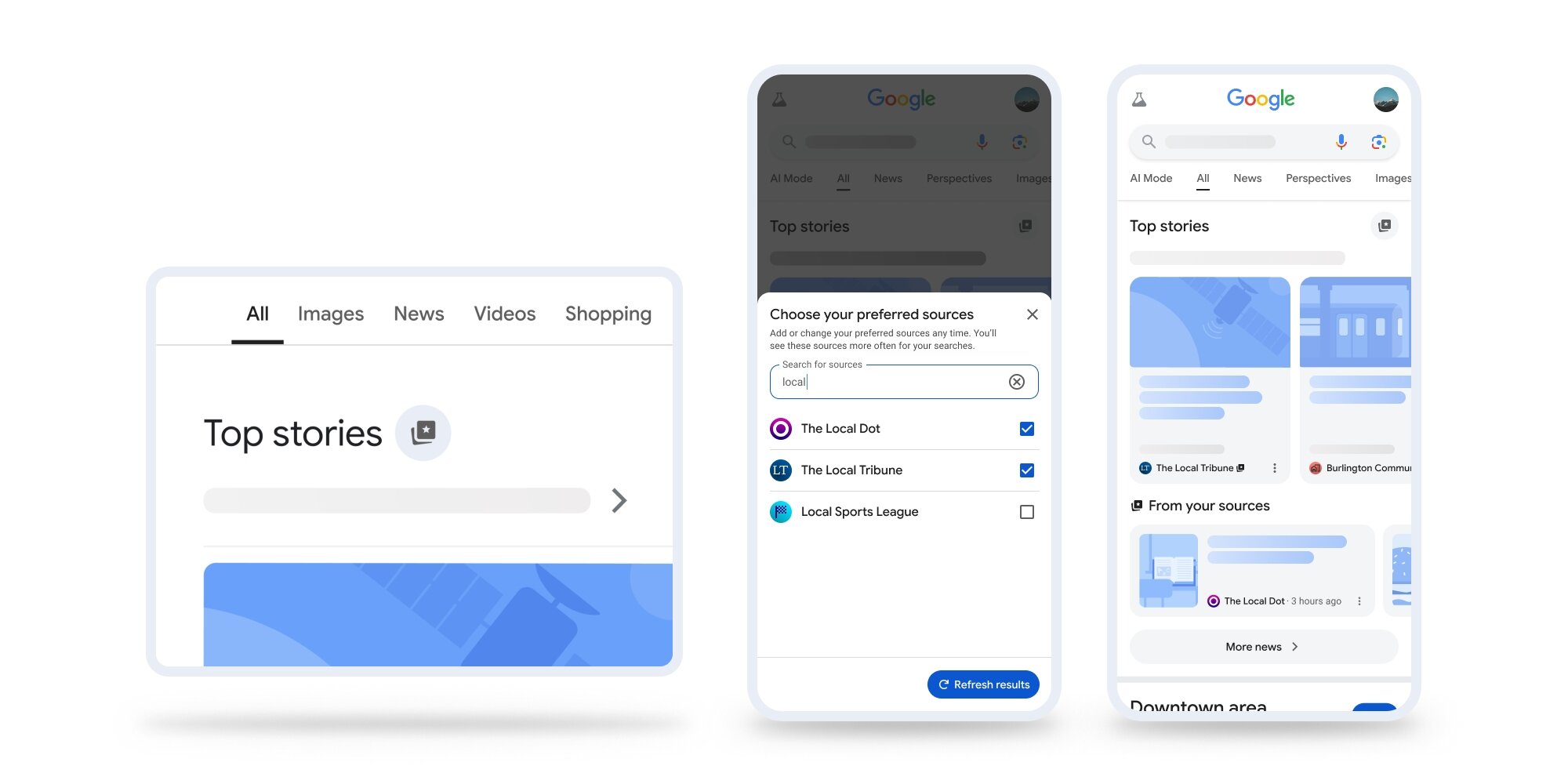 Pesquisa do Google como adicionar fontes preferidas Pesquisa do Google como adicionar fontes preferidas