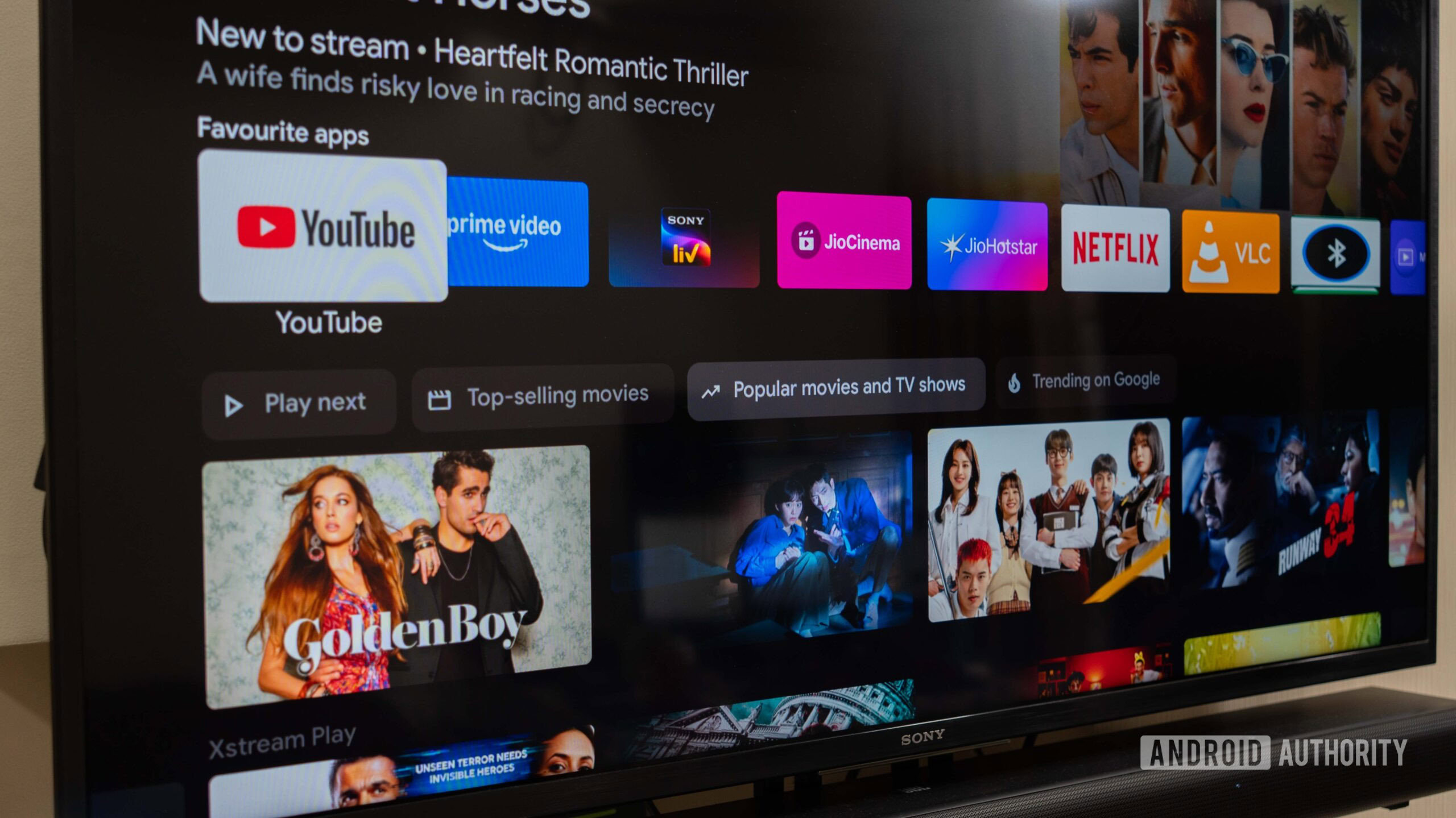 Novas guias de conteúdo na tela inicial do Android TV