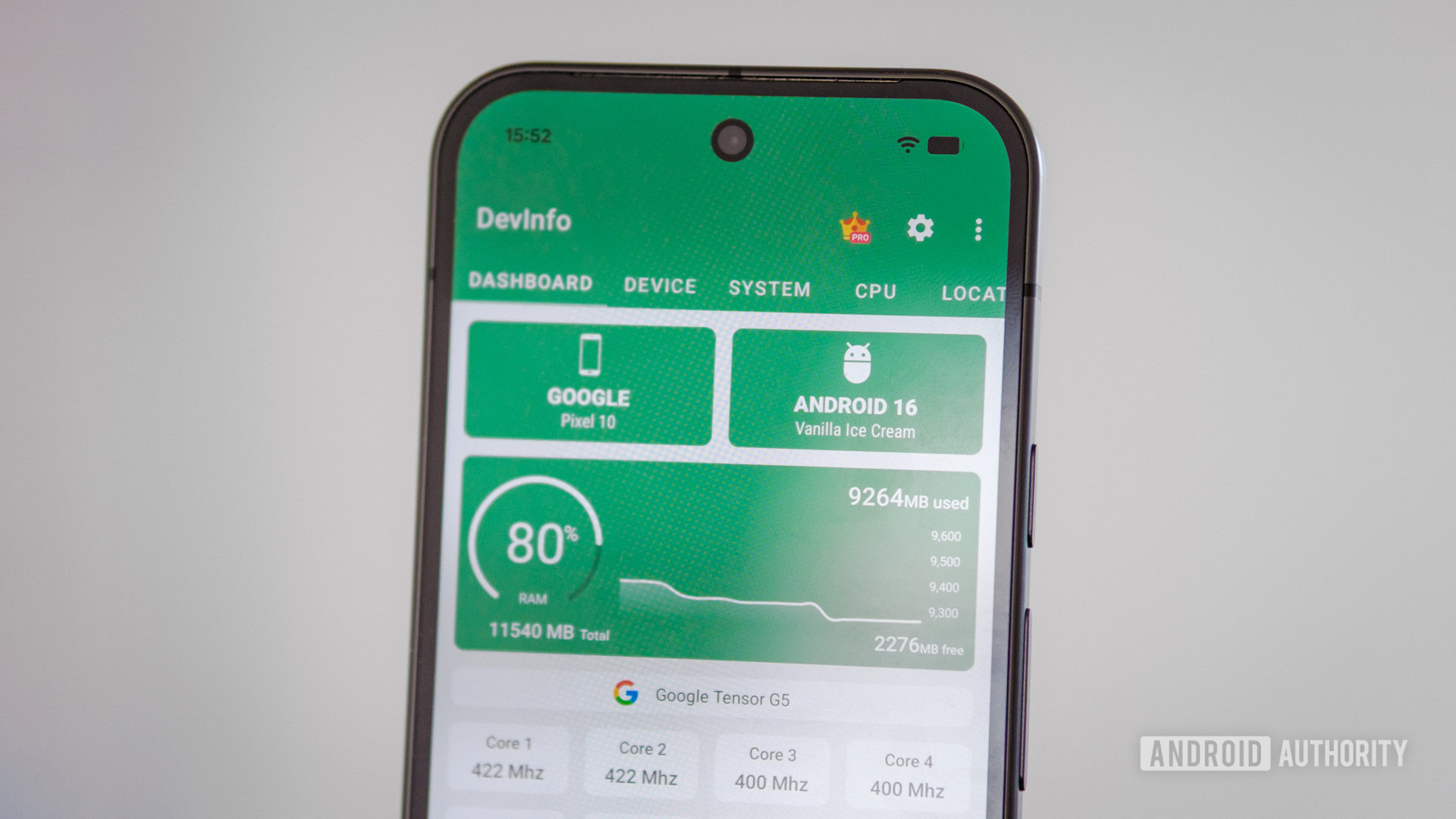 Google Pixel 10 Ram Devinfo
