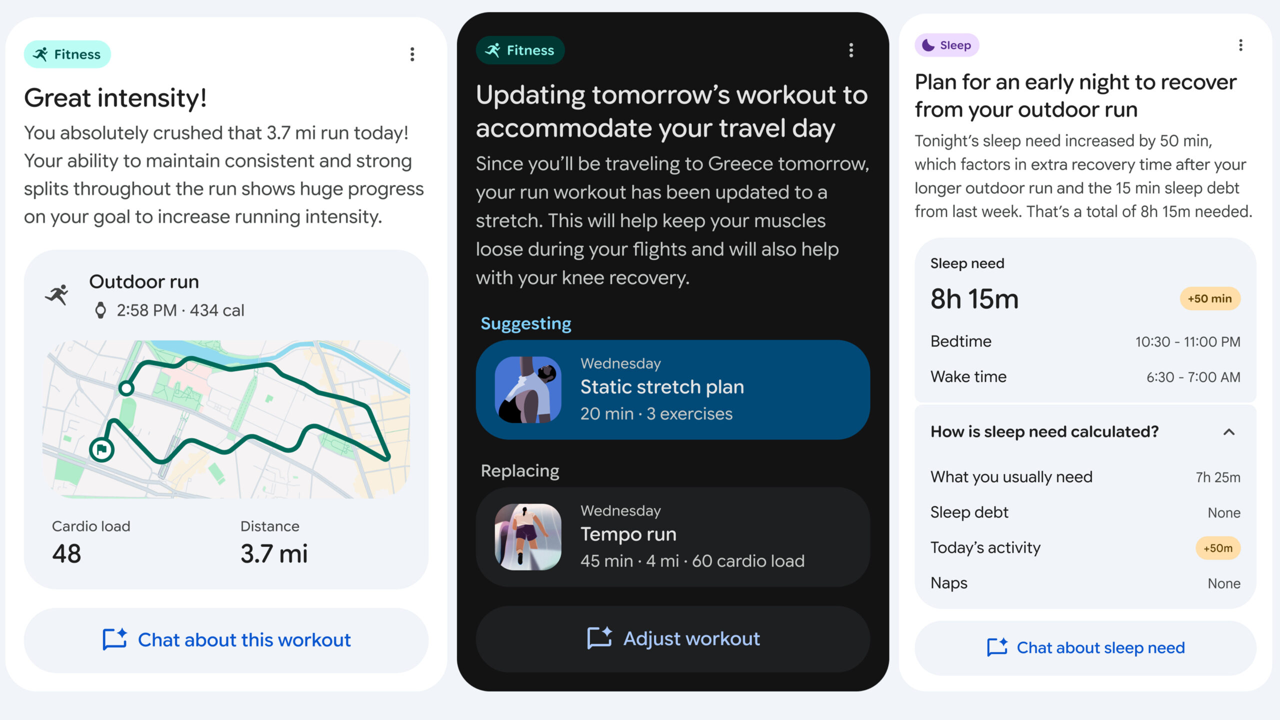 Exemplos de treinador pessoal do Fitbit