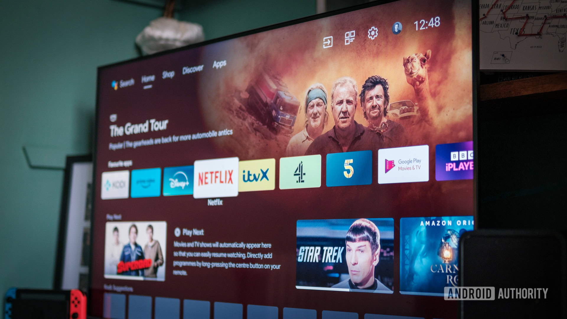 Android TV UI com anúncios