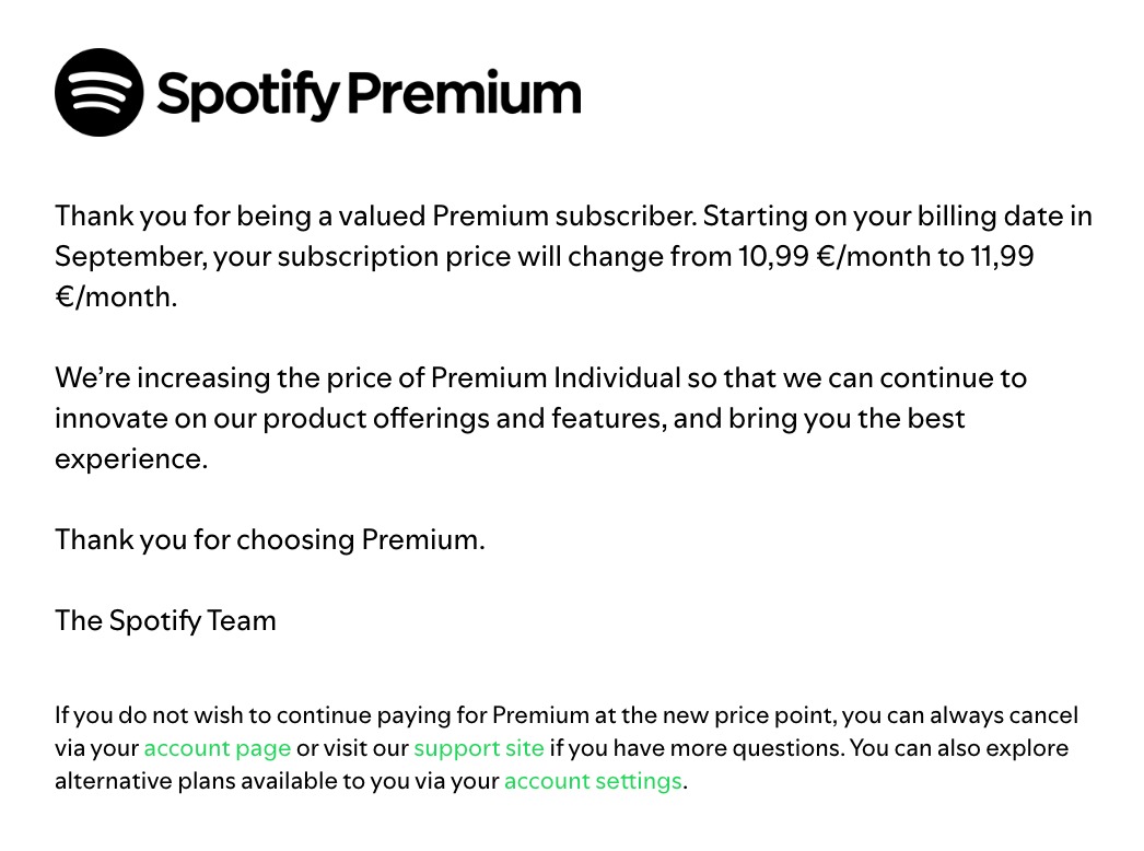 Spotify Premium Preço Aumento Spotify Premium Preço Aumento