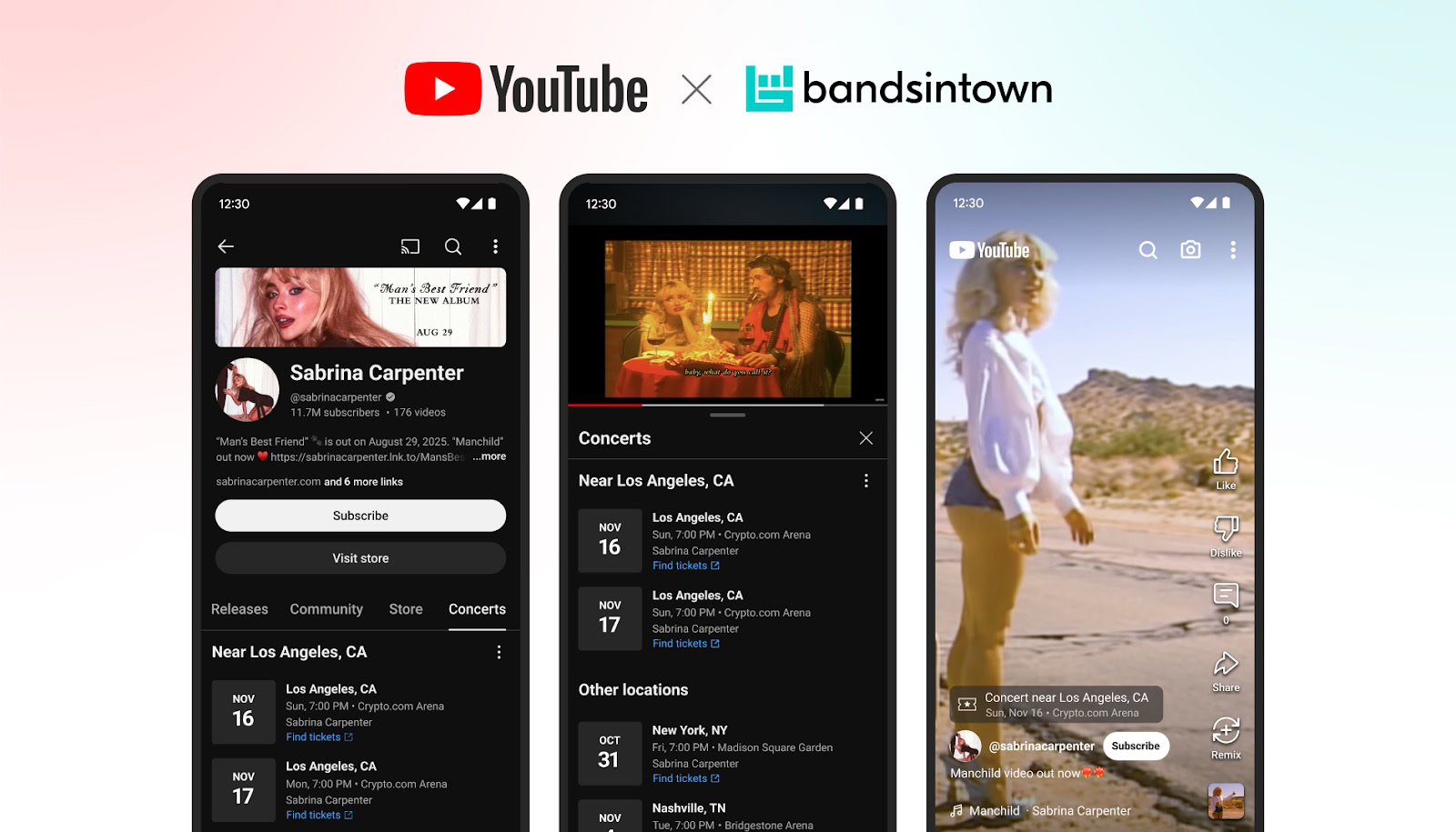 YouTube Bandsintown YouTube Bandsintown