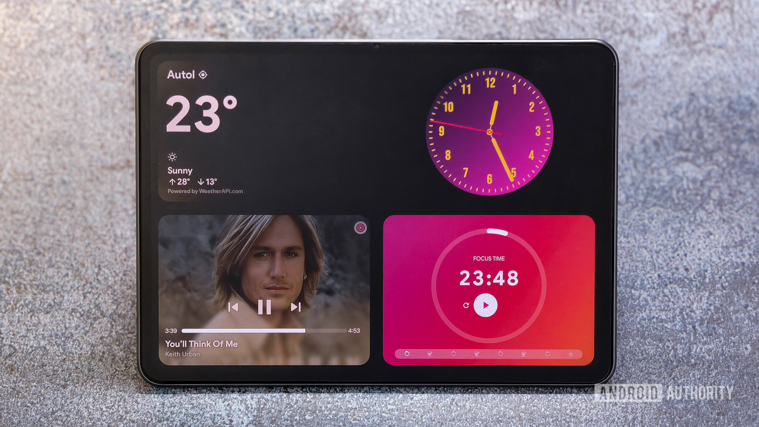 Tela do tablet Android Standby Mode Pro grande Tela do tablet Android Standby Mode Pro grande
