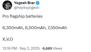 Yogesh Brar Xiaomi Vivo Oppo OnePlus Battery Next Pro Flaghips Yogesh Brar Xiaomi Vivo Oppo OnePlus Battery Next Pro Flaghips