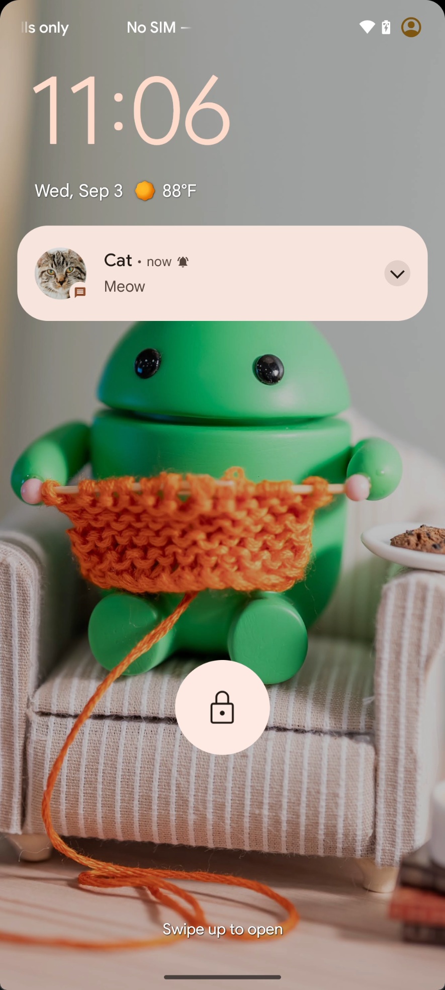 Tela de bloqueio no Android 16
