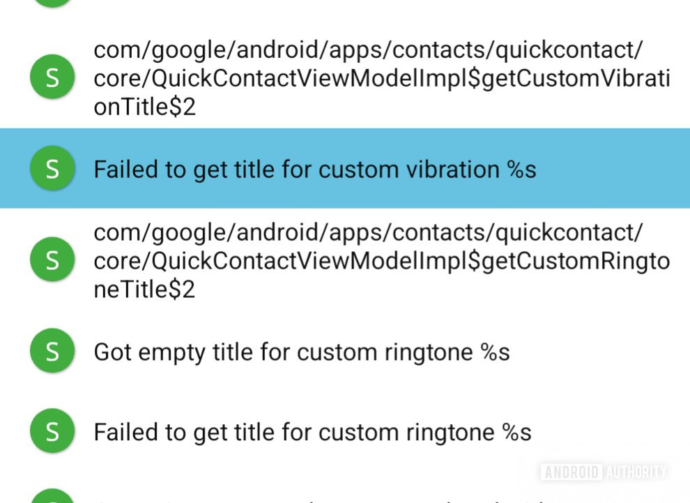 O Google entra em contato com a vibração personalizada para contatos Código Java 2
