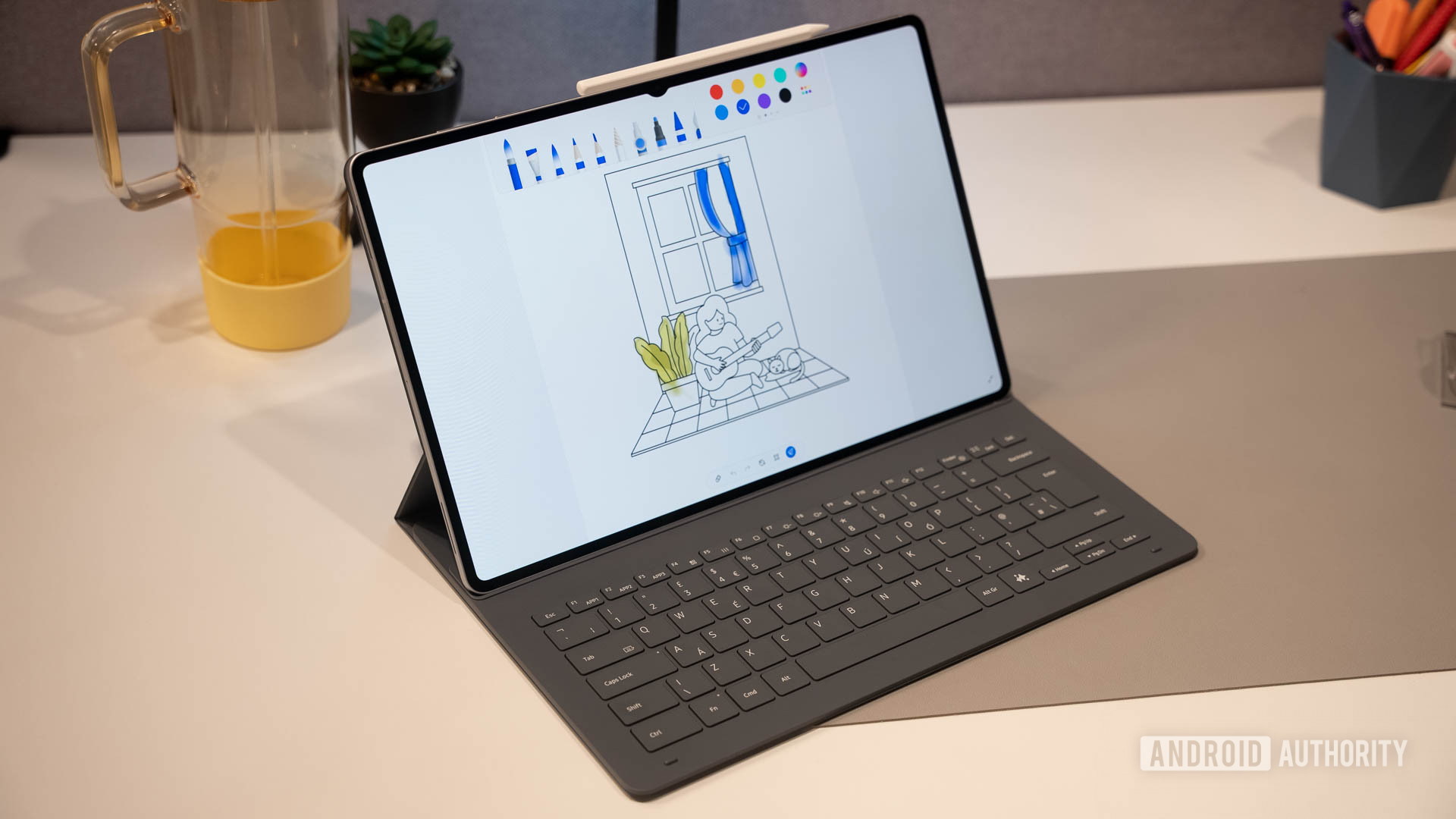 Samsung Galaxy Tab S11 Ultra com fólio de teclado e S Pen