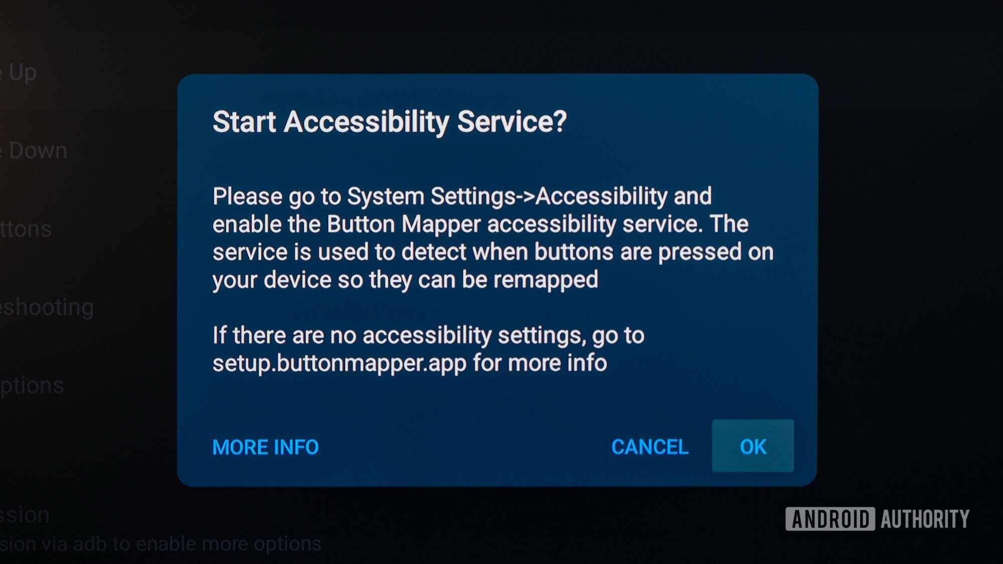 Google TV Streamer Button Mapper Acessibilidade Requisito