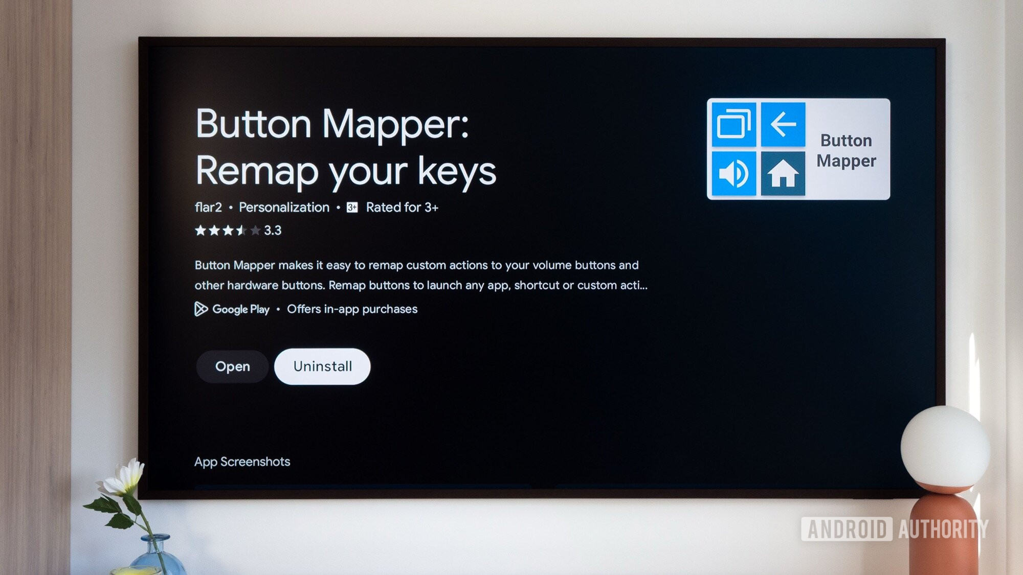 Google TV Streamer Button Mapper Open desinstalar TV completa
