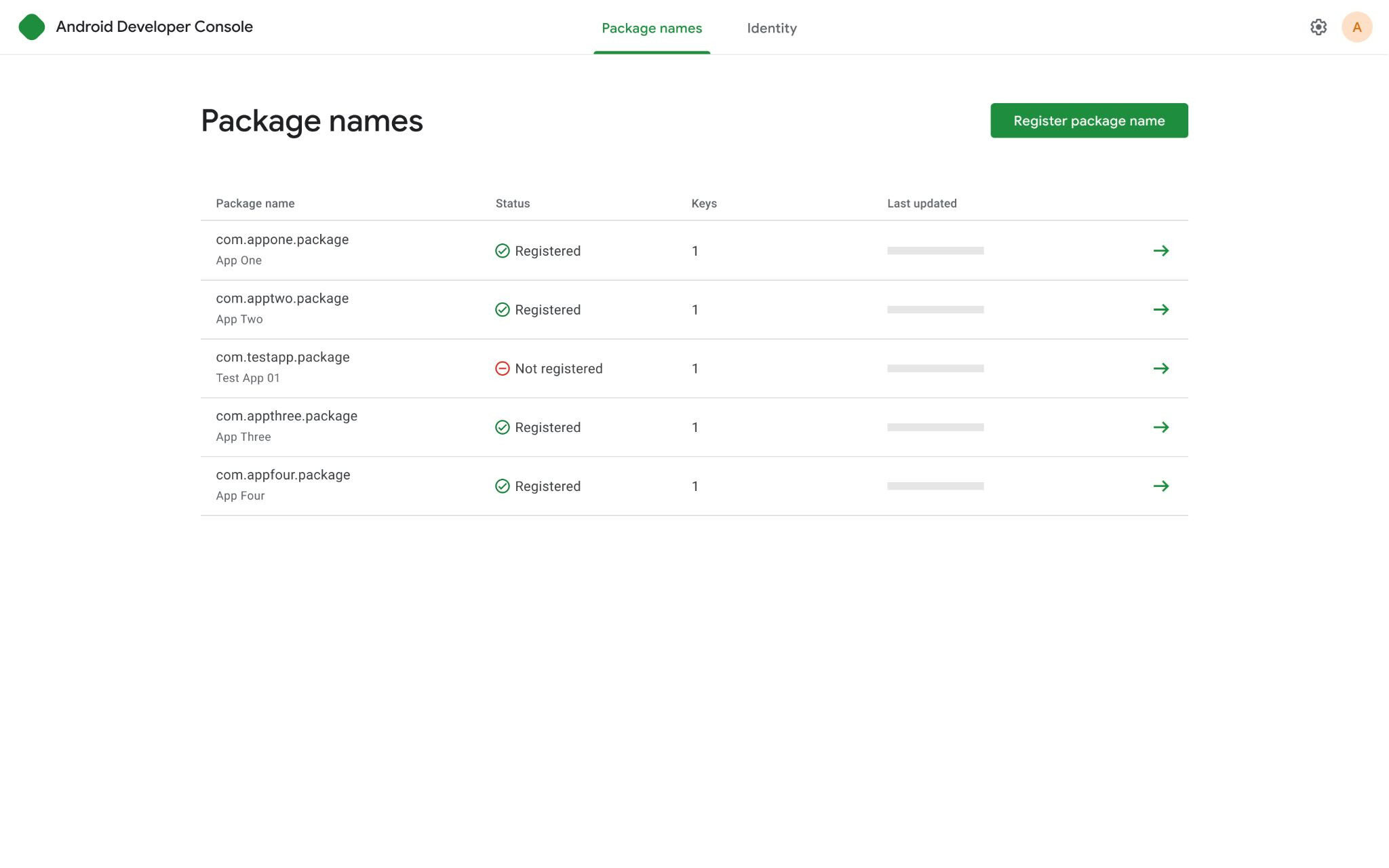 Console de desenvolvedor Android