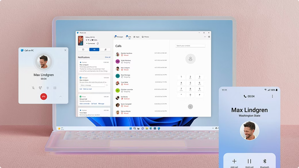 Windows 11 25h2 Link para telefone